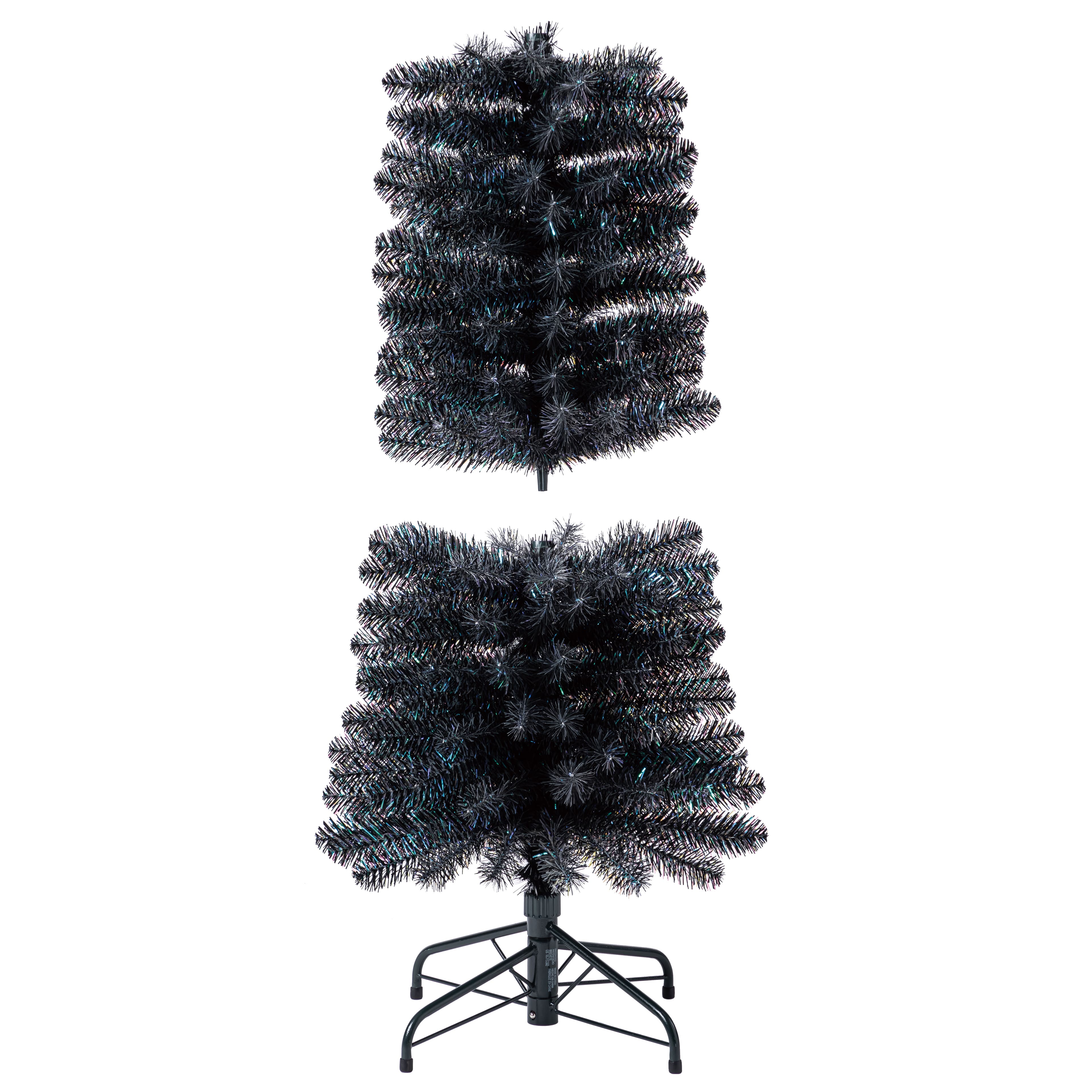6ft. Unlit Black Sparkle Artificial Christmas Tree by Ashland&#xAE;