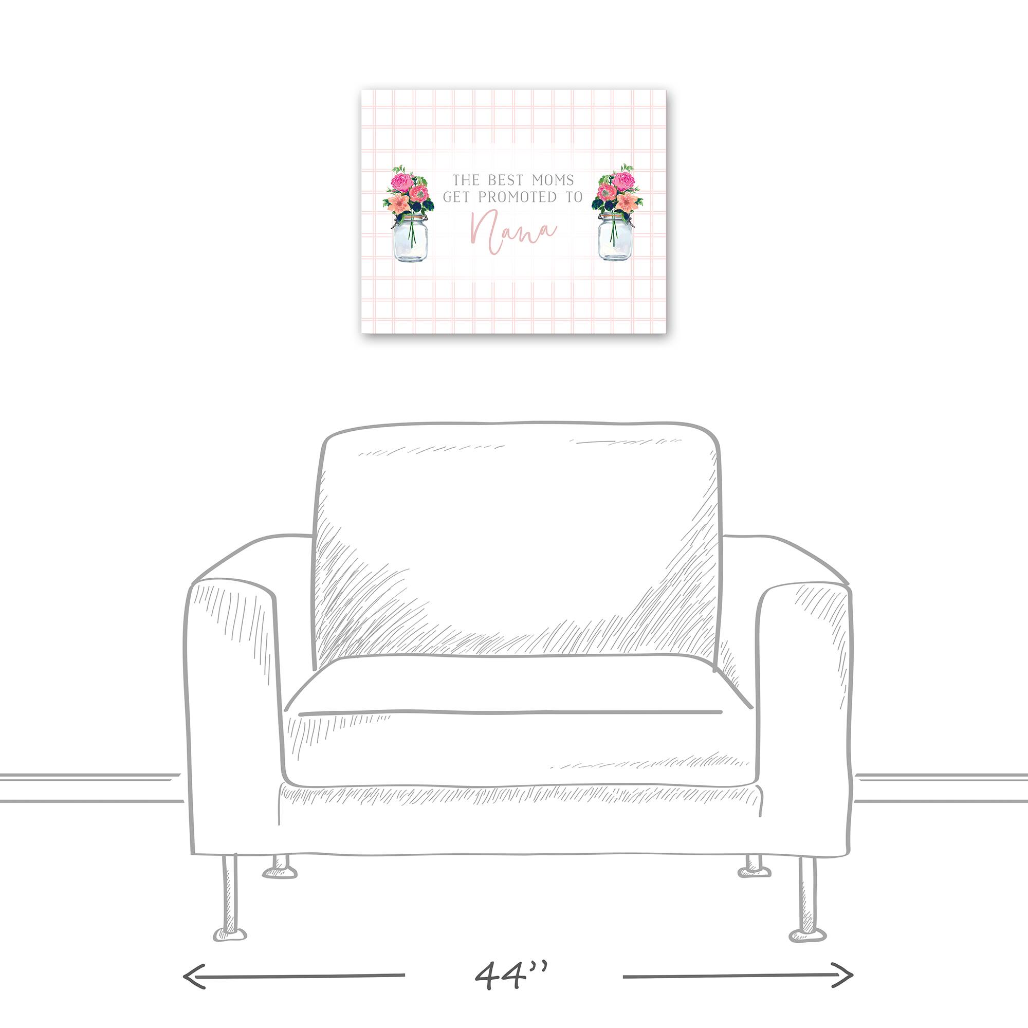 The Best Moms Get Promoted To Nana Canvas Wall Art