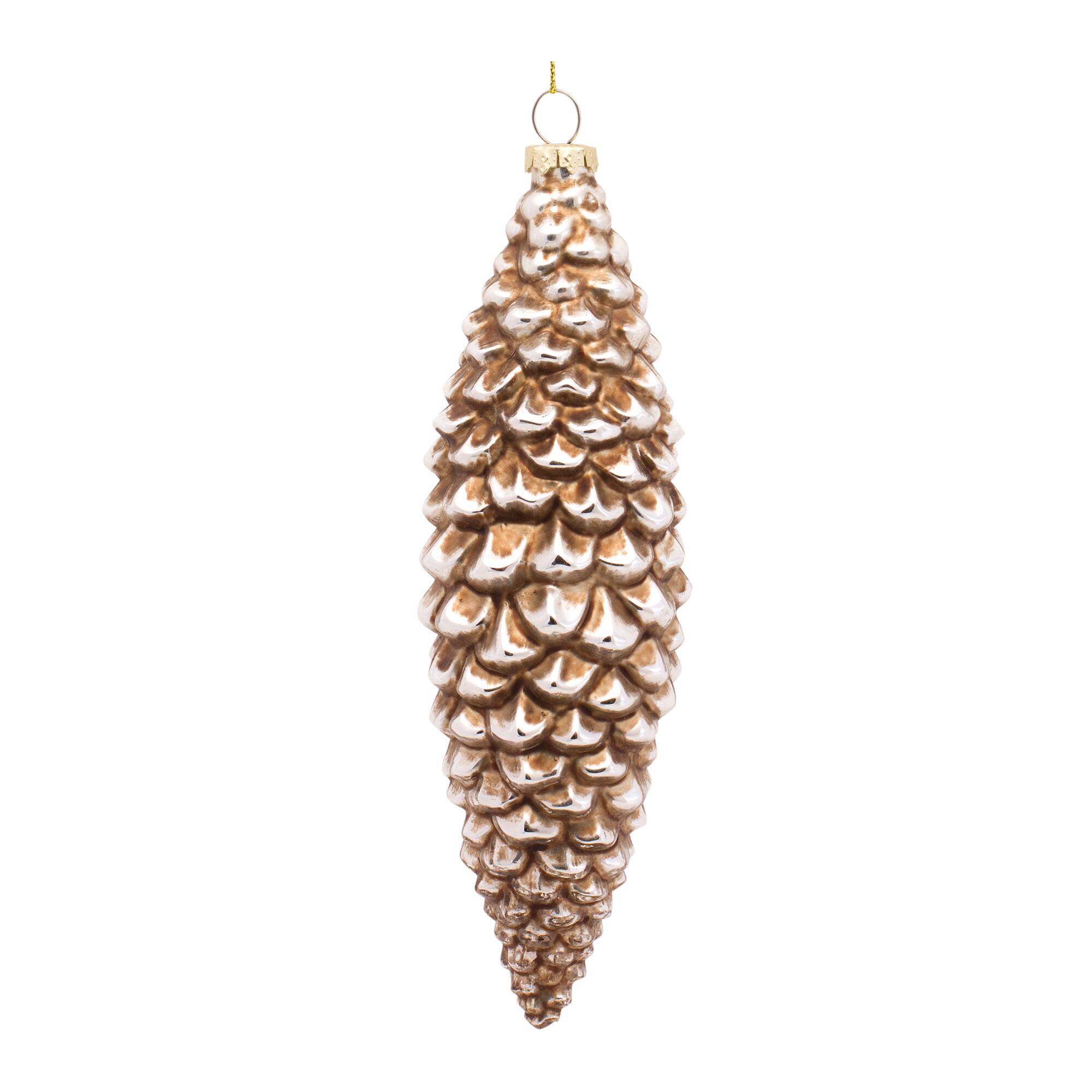 12ct. 7&#x22; Glass Pinecone Ornaments