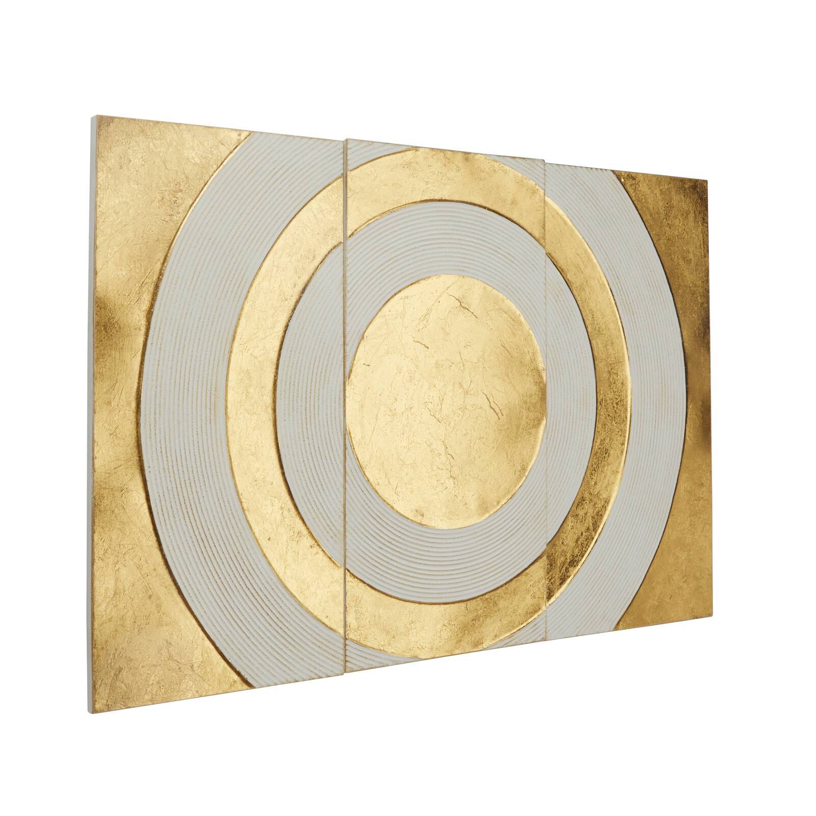 Gold Modern Abstract Wall Decor, 32" x 1" x 16"