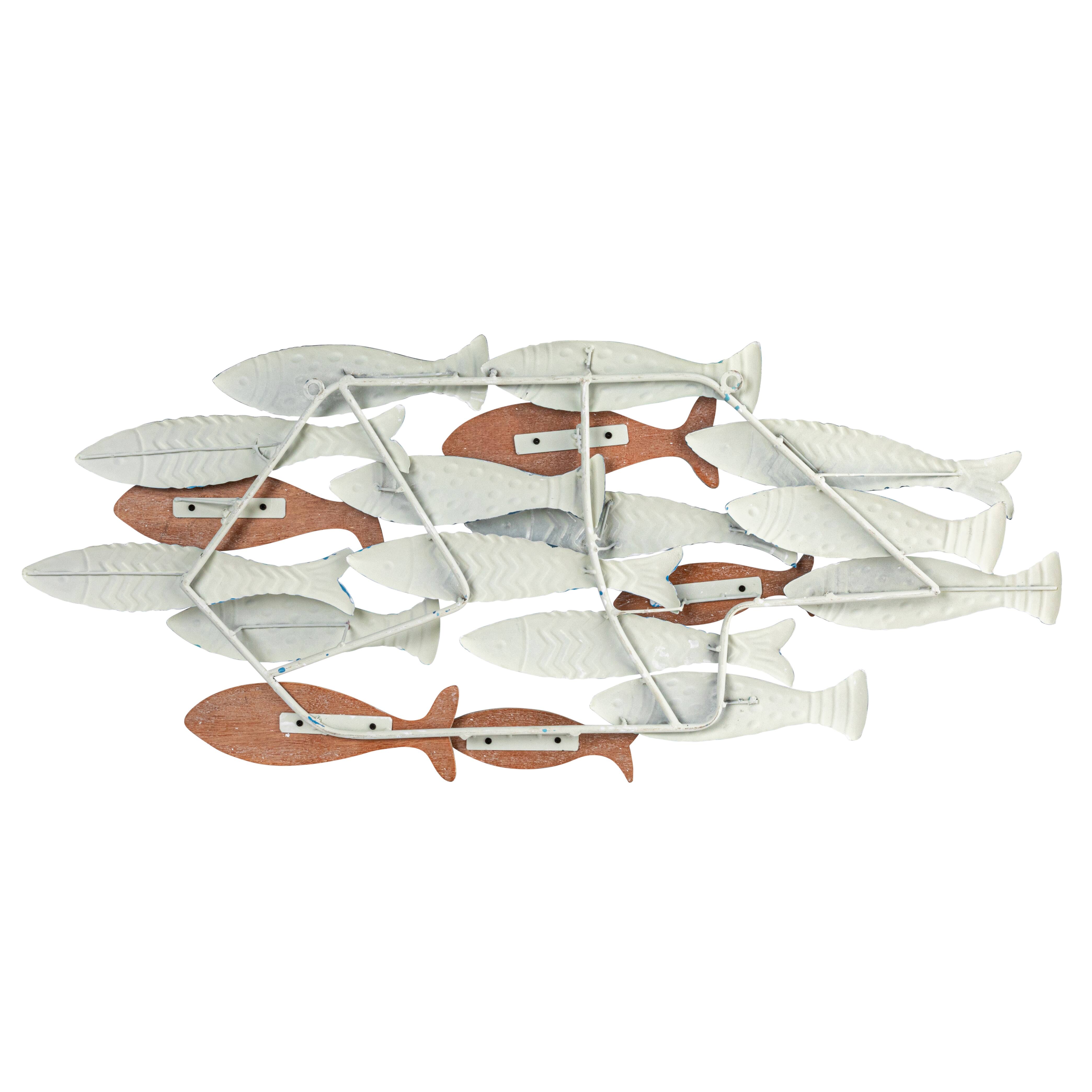 Hello Honey® Hand-Stamped Metal School of Fish Wall Décor