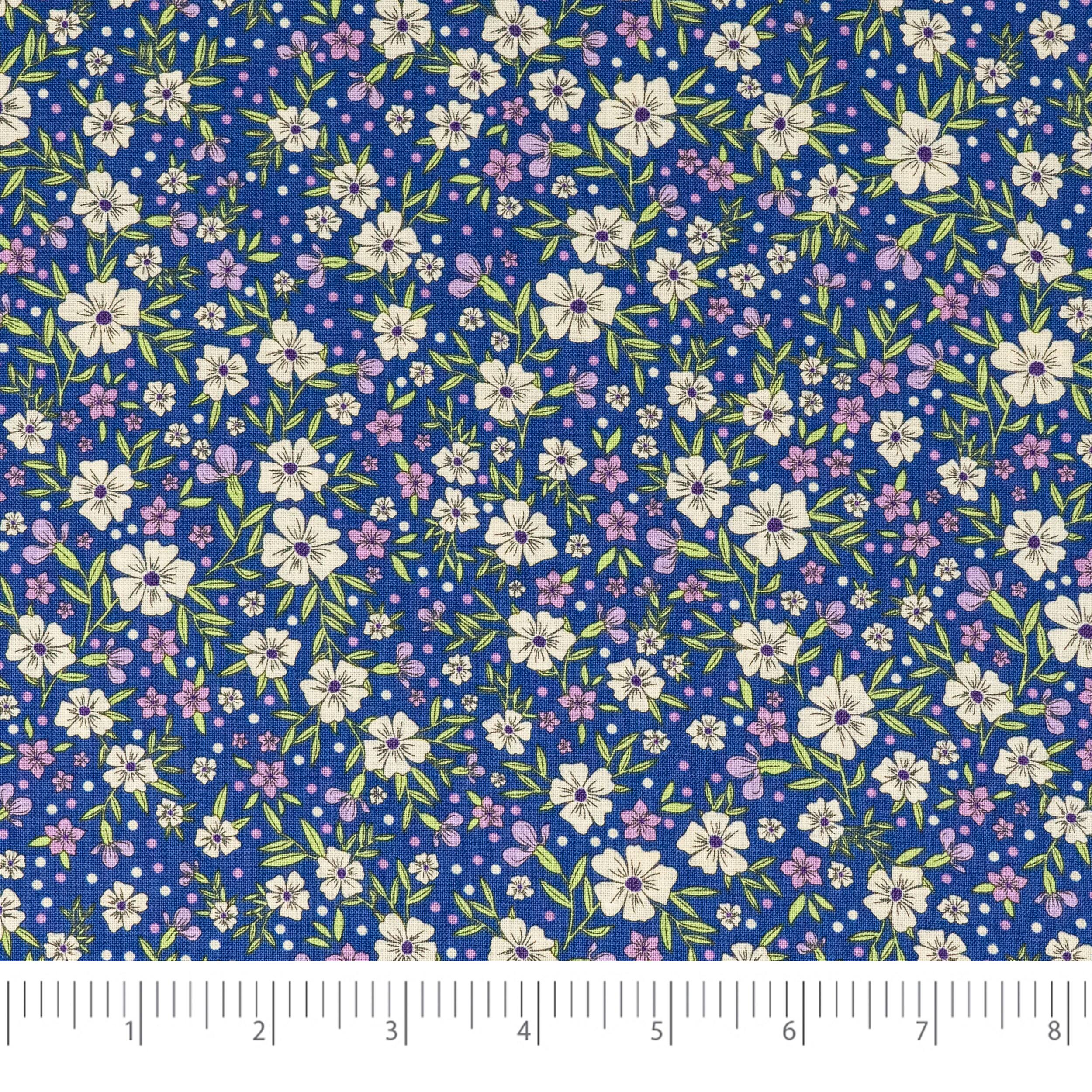 SINGER Purple Floral Field 100% Cotton 5 Piece Bundle