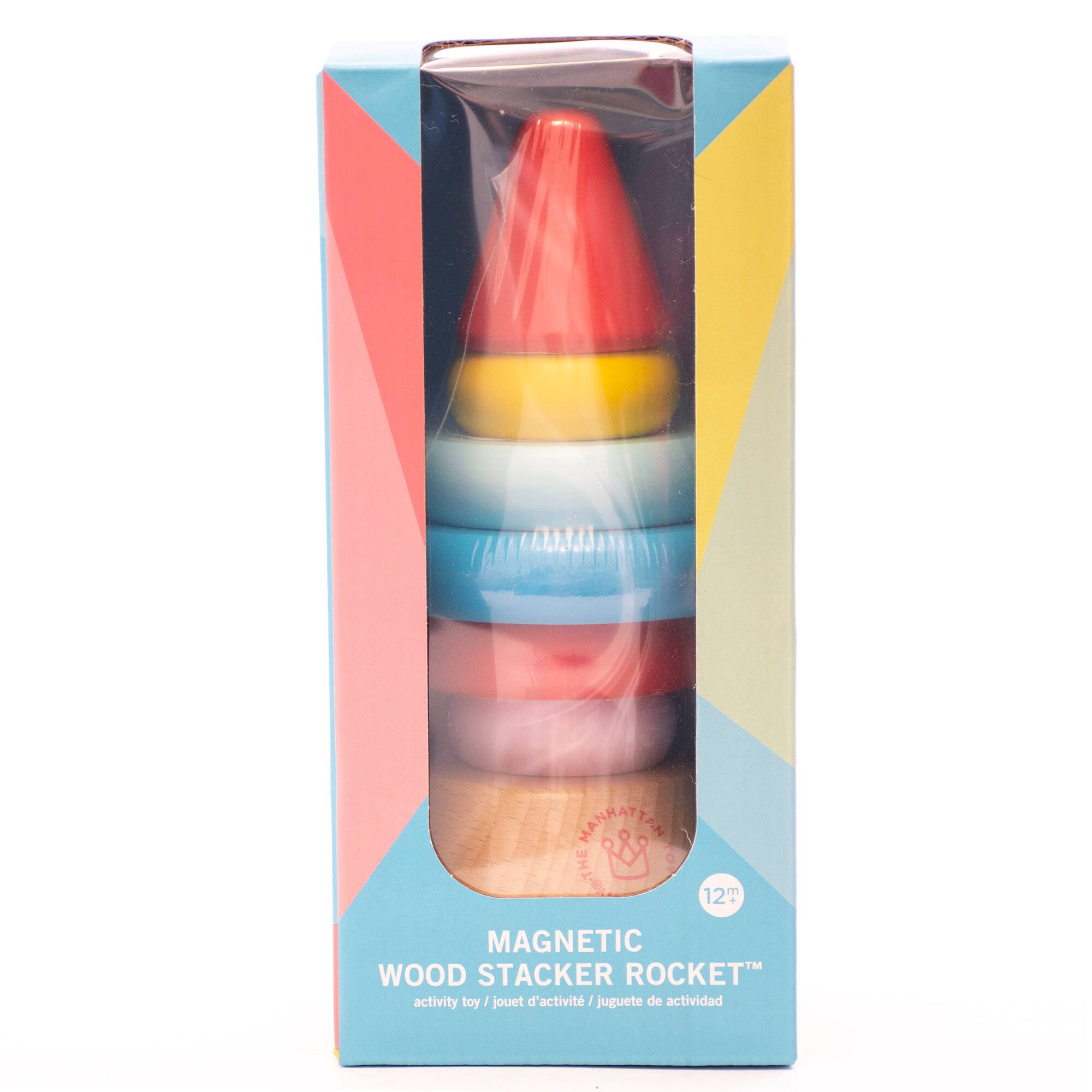 Manhattan Toy® Magnet Wood Stacker Rocket Set