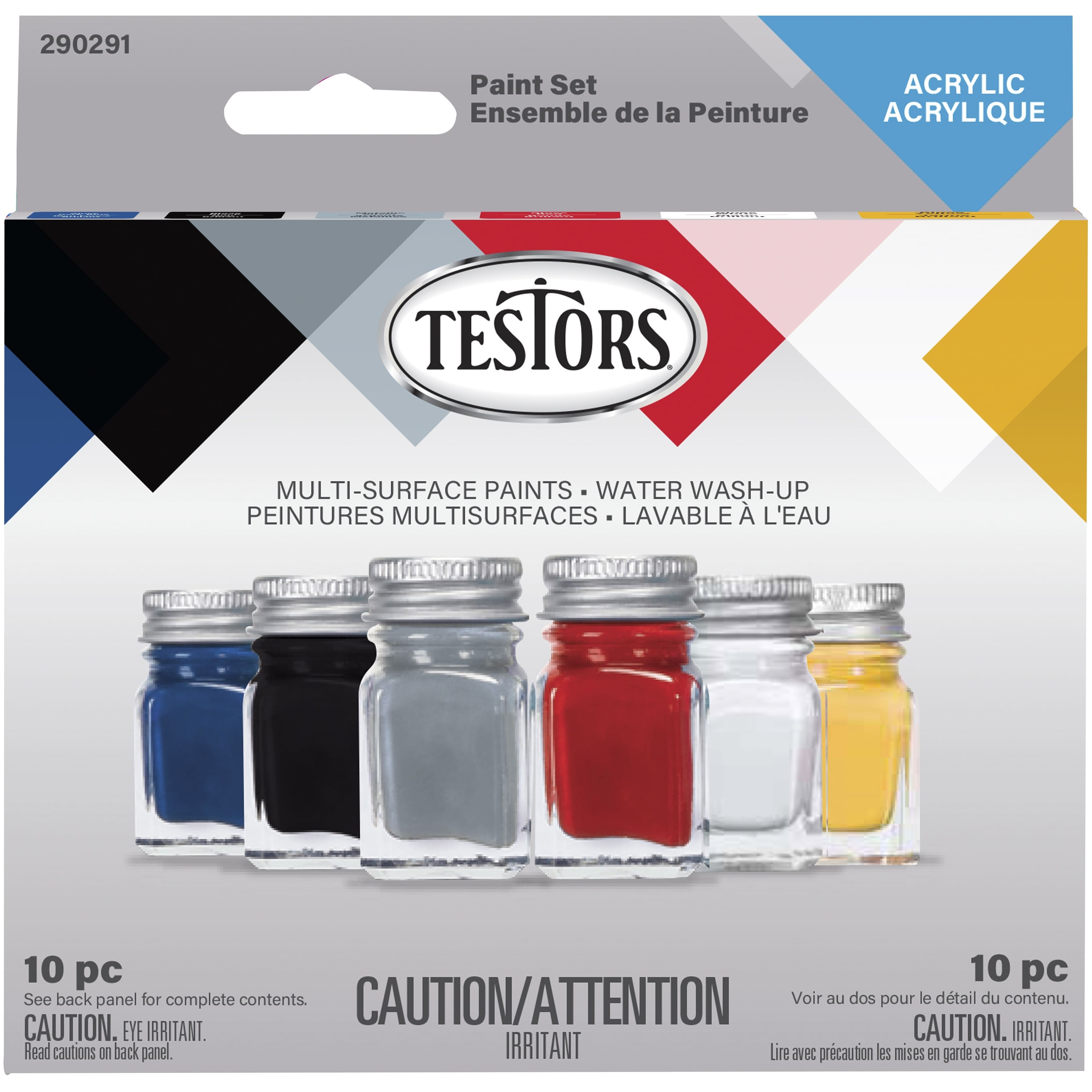 Testors Wooden Derby Car Primary Acrylic Paint Set