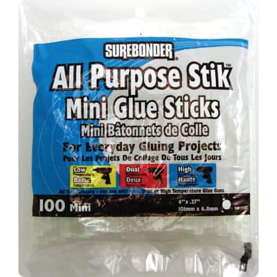 Surebonder® All Purpose Stik™ 4'' Mini Glue Sticks, 100ct. 