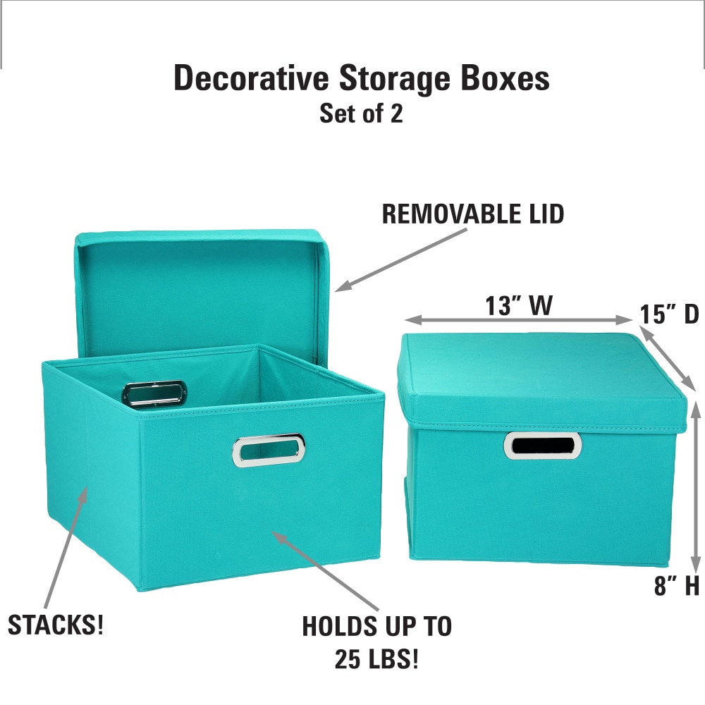 Household Essentials Storage Bins with Lids, 2ct.