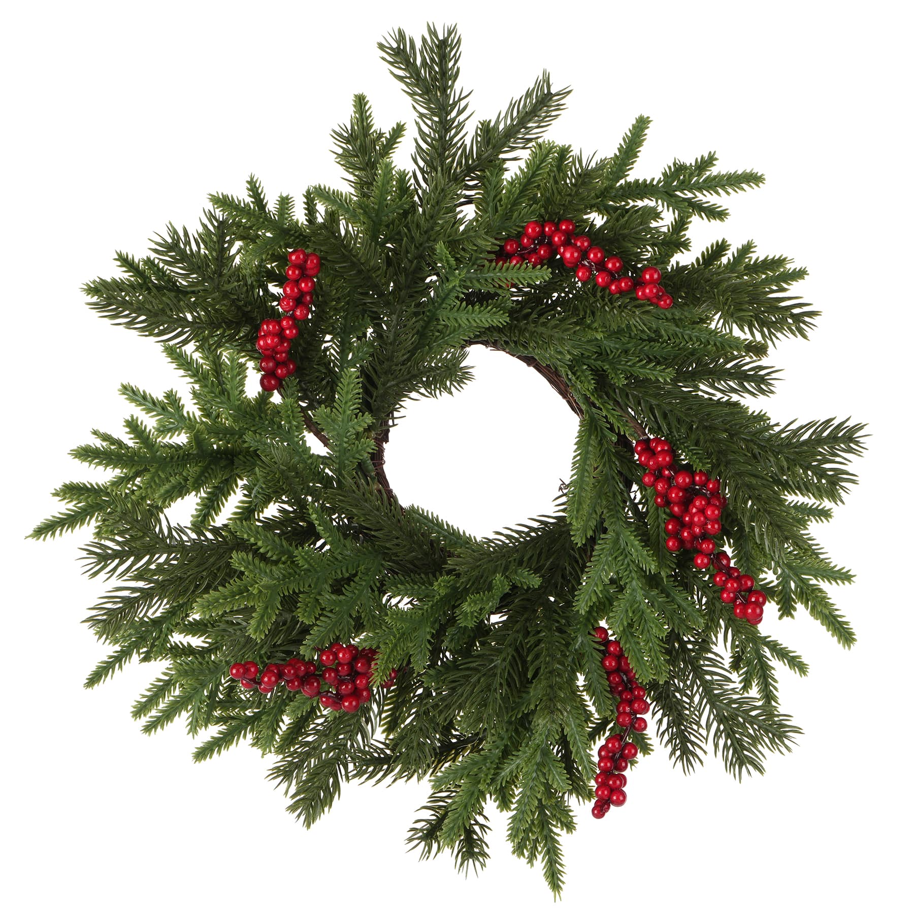 12&#x22; Mini Pine &#x26; Berry Wreath by Ashland&#xAE;
