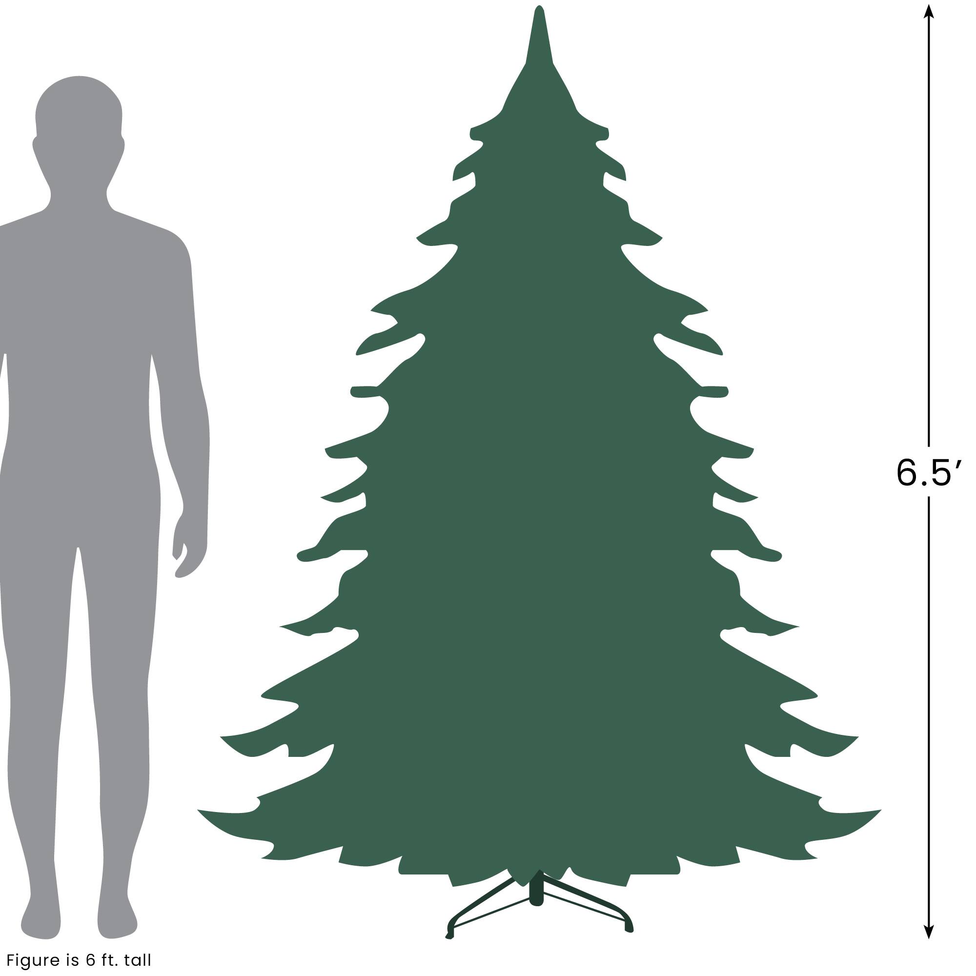 6.5ft. Pre-Lit Tinsel Artificial Christmas Tree. Clear Lights