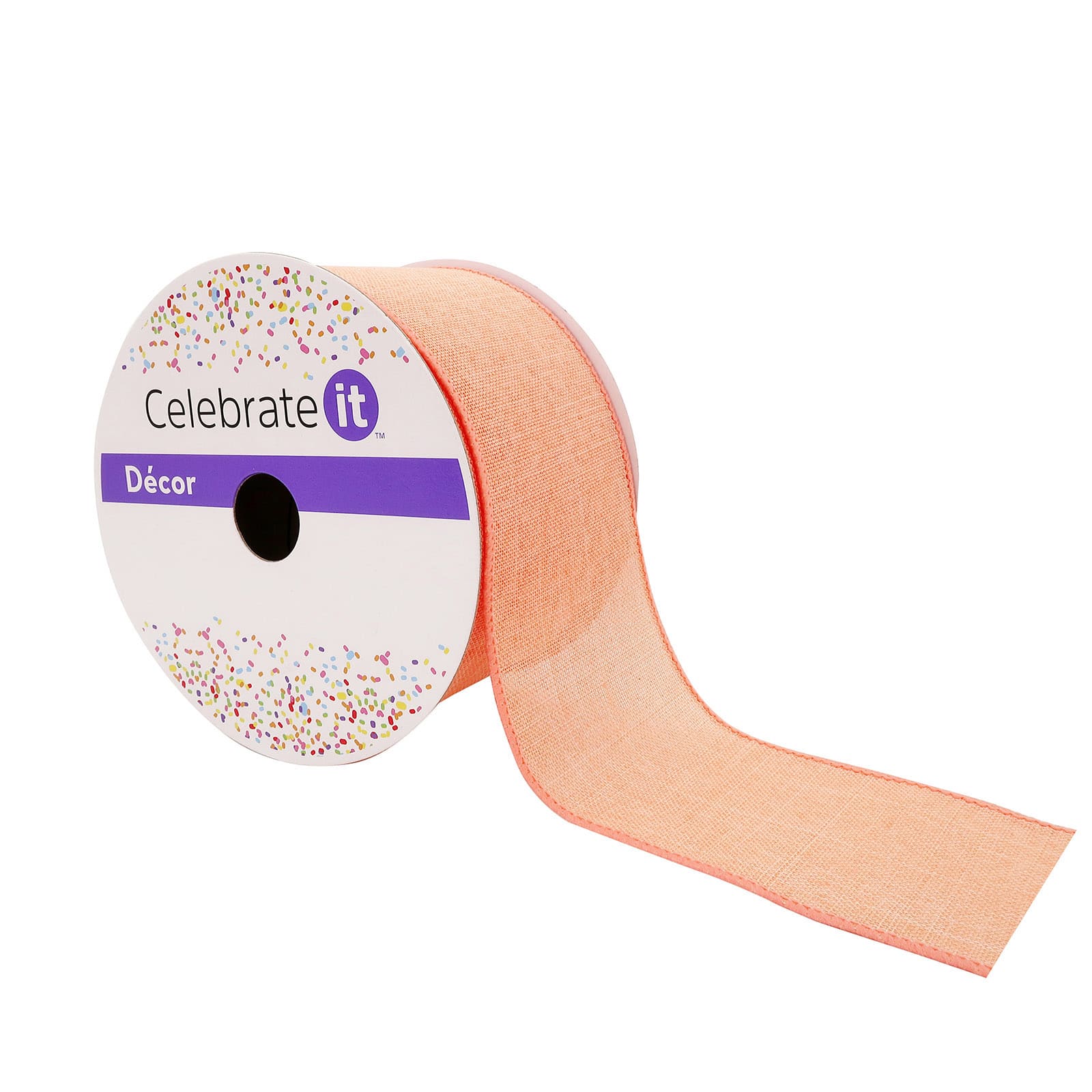12 Pack: 2.5" x 25ft. Faux Linen Wired Ribbon by Celebrate It™ Décor