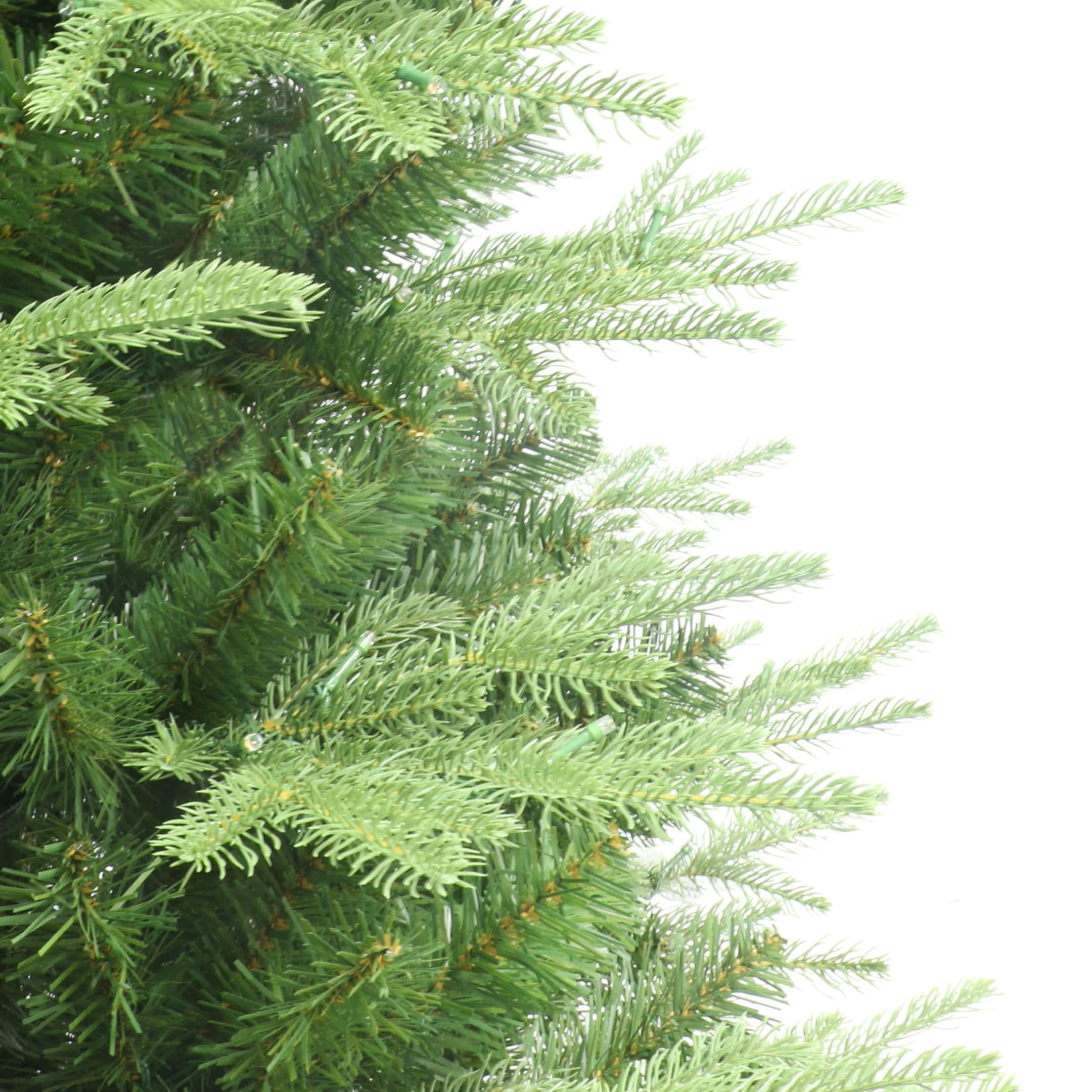 7.5ft. Pre-Lit Alaskan Winter Fir Artificial Christmas Tree, Dual-Color LED Lights