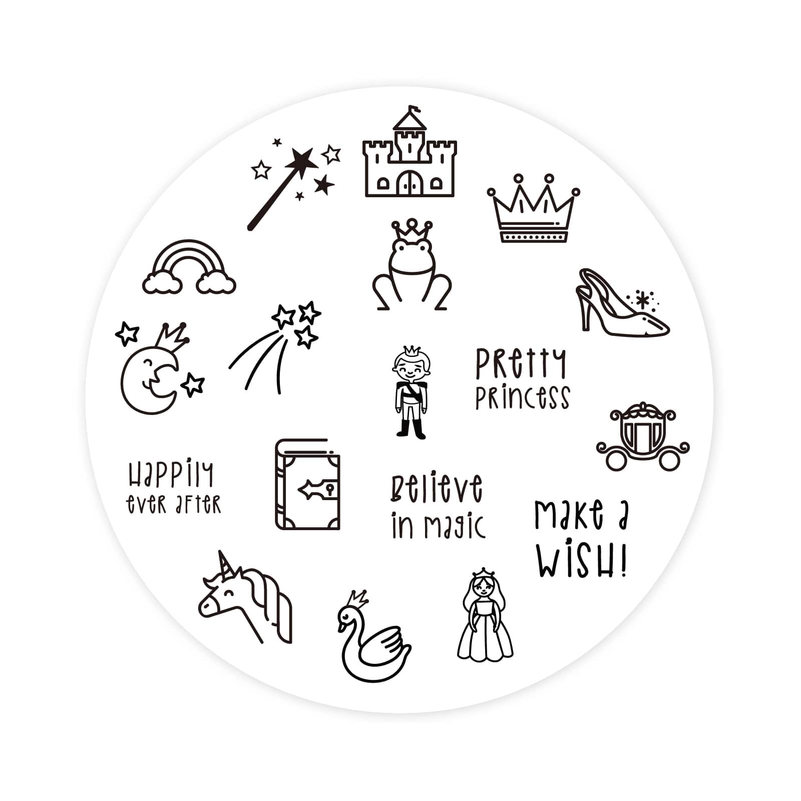 6 Pack: Princess Jar of Wood Stamps by Recollections™