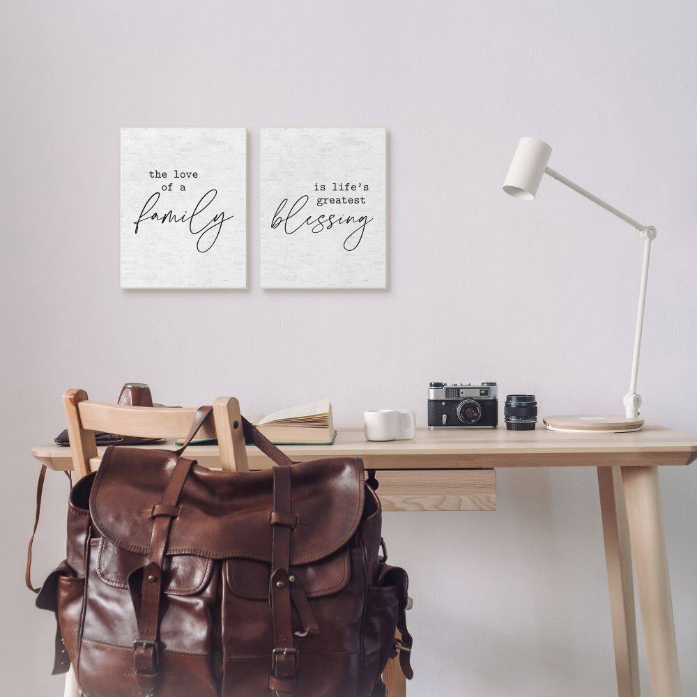 Stupell Industries Love of Family is Life&#x27;s Greatest Blessing Minimal Quote Canvas Wall Art