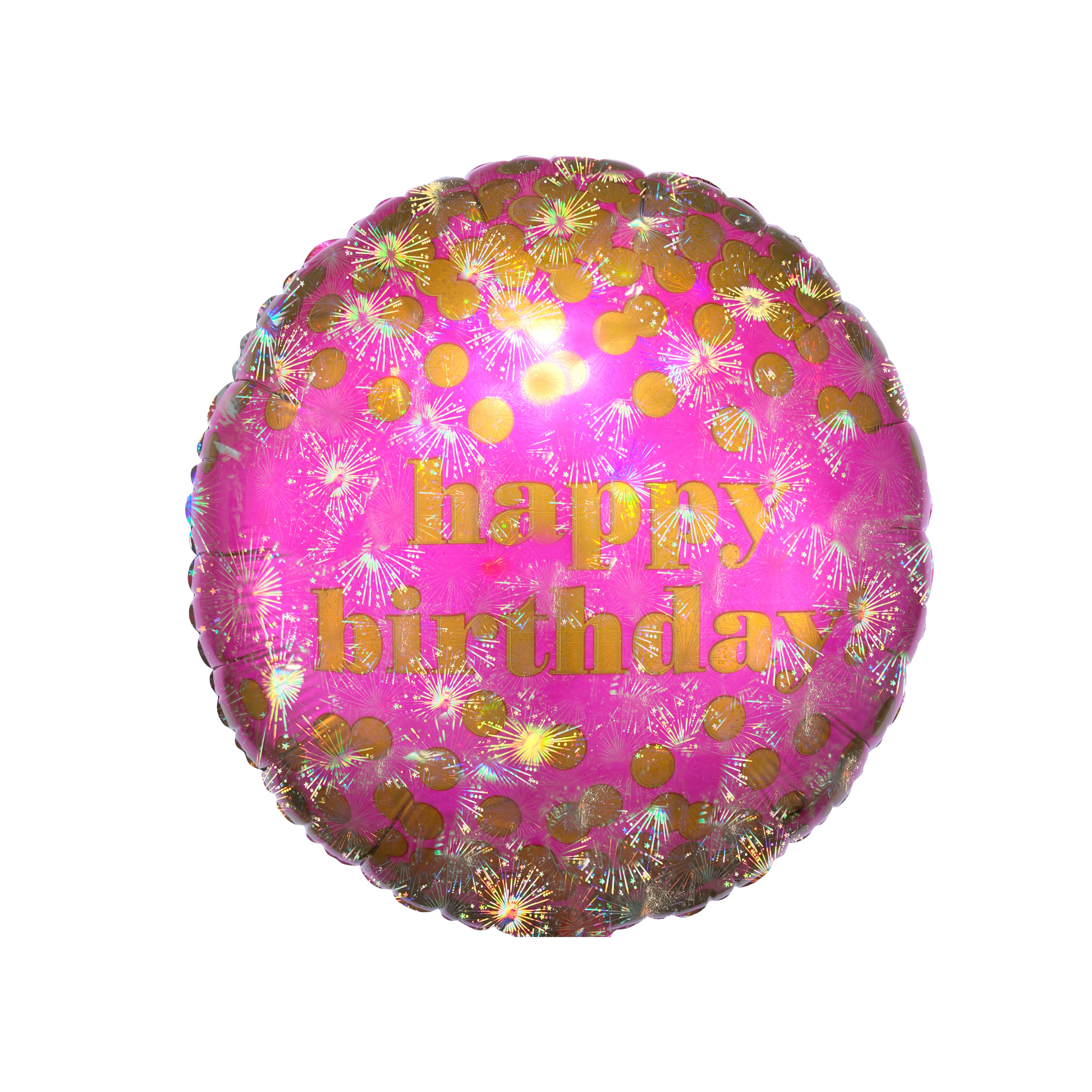 18&#x22; Happy Birthday Dotty Holo Foil Balloon