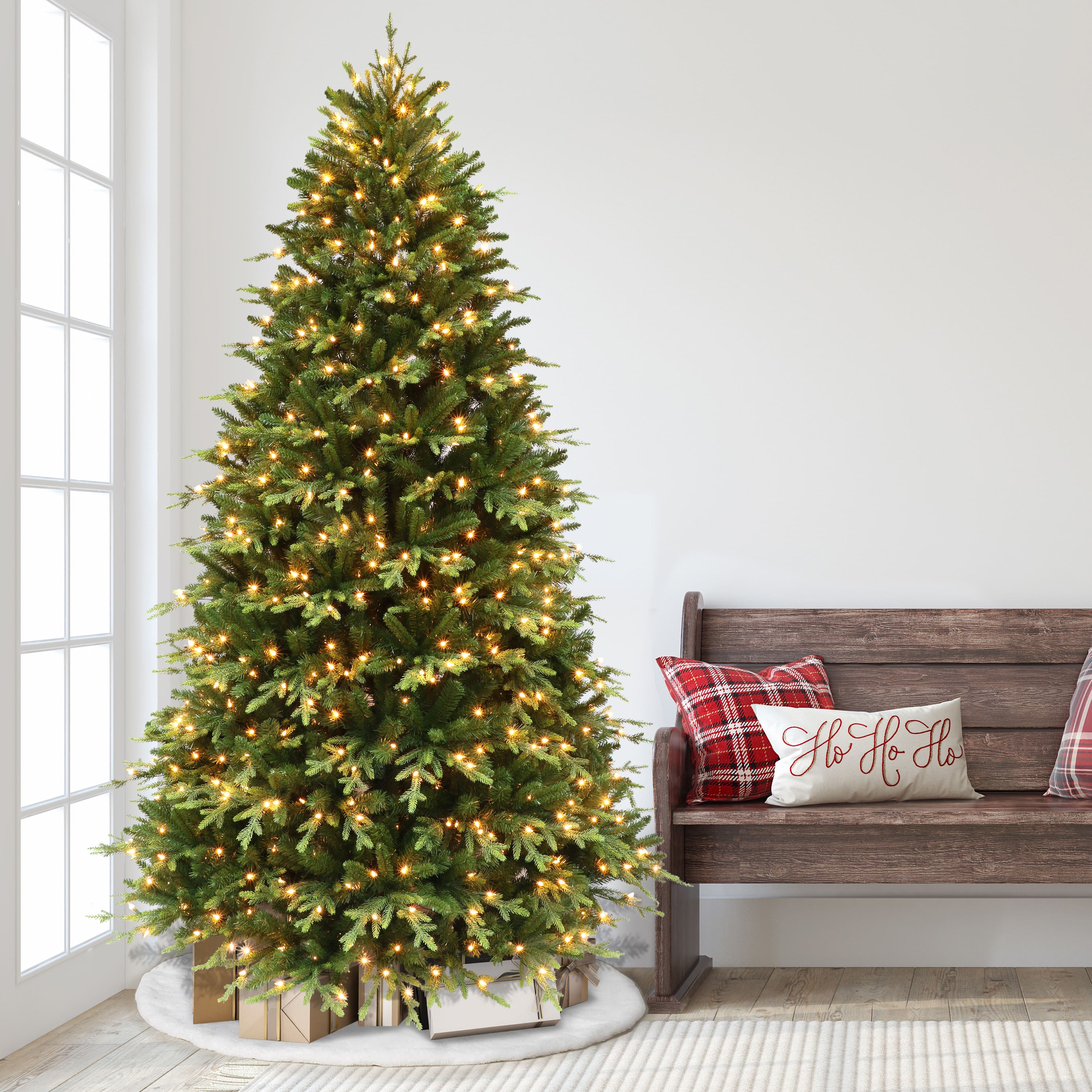 7.5ft. Pre-Lit Fairview Spruce Artificial Christmas Tree, Clear Lights