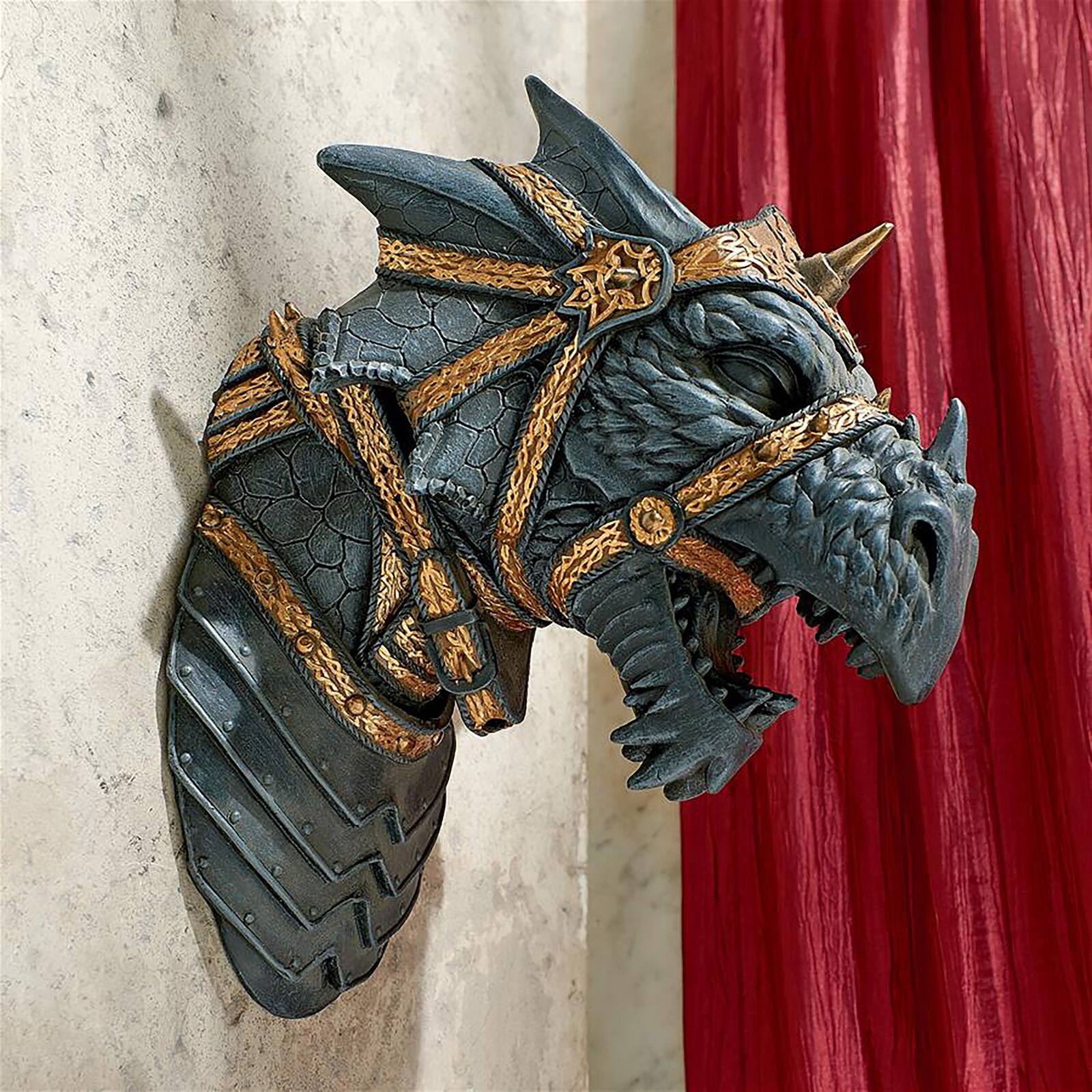 Design Toscano War Dragon Wall Sculpture Set