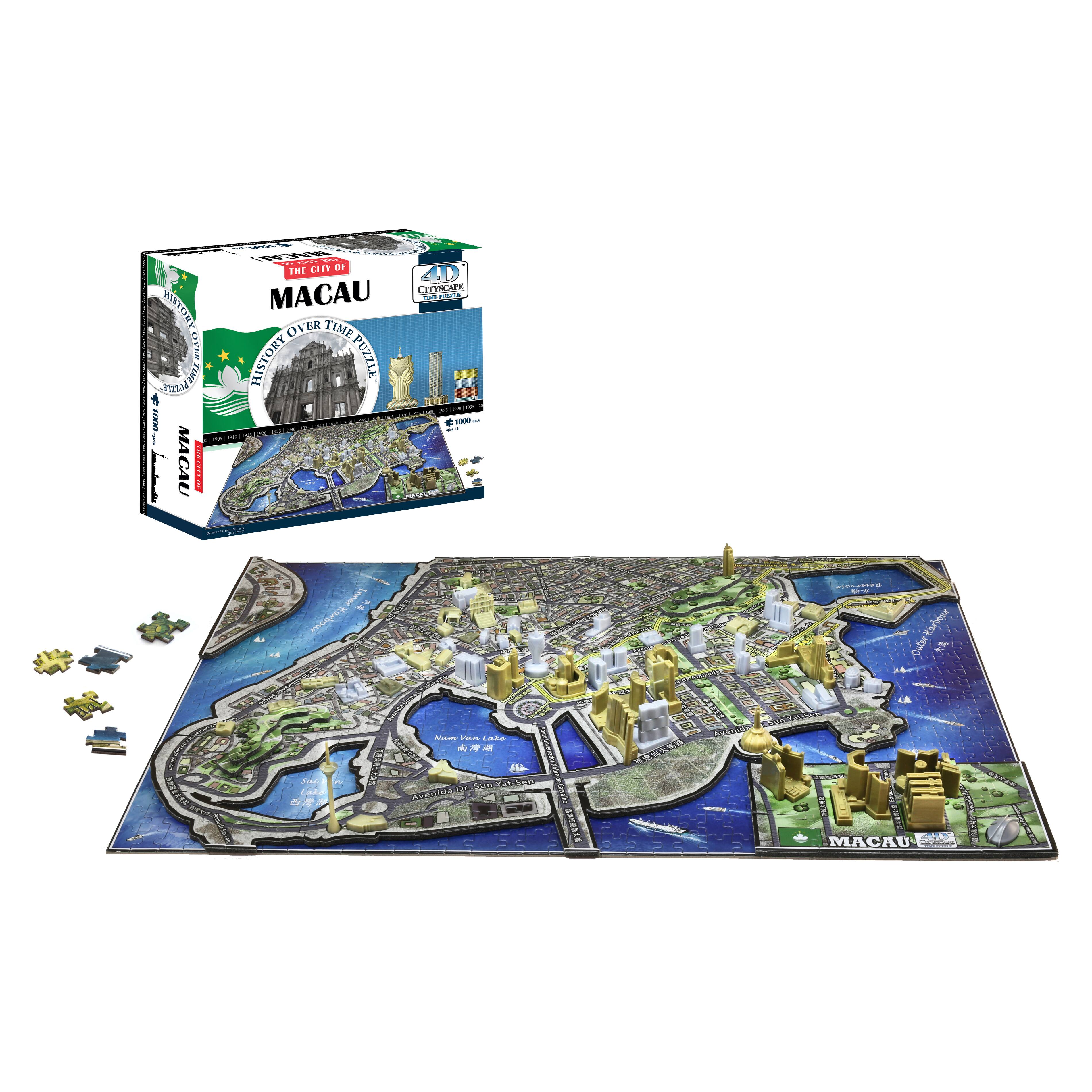 4D&#x2122; Cityscape Macau, China History Over Time Puzzle&#x2122;