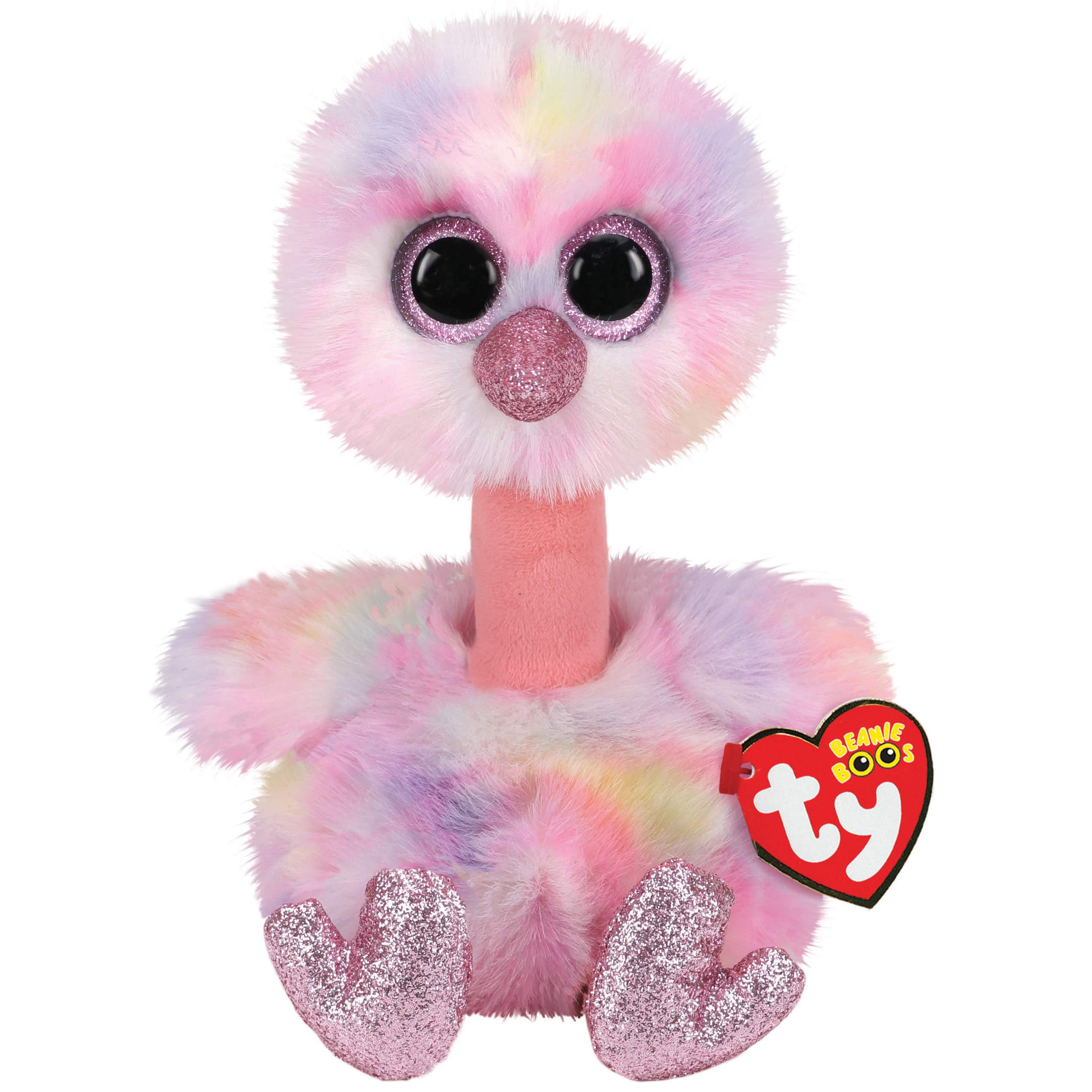 2019 TY Beanie Boos 9" Medium AVERY Pastel Ostrich Plush Stuffed Animal Toy MWMT 