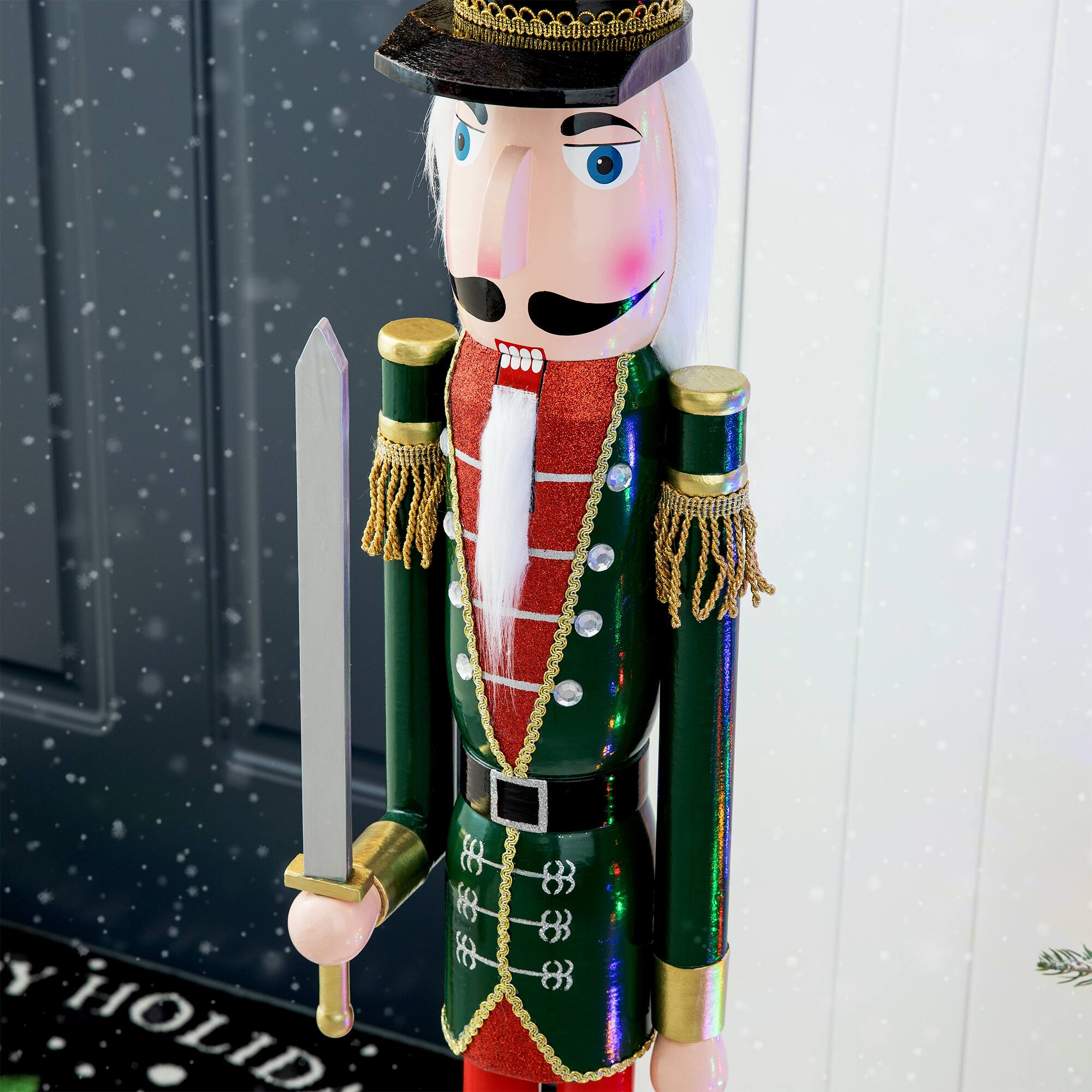 Glitzhome® 3.5ft. Wooden Christmas Soldier Nutcracker