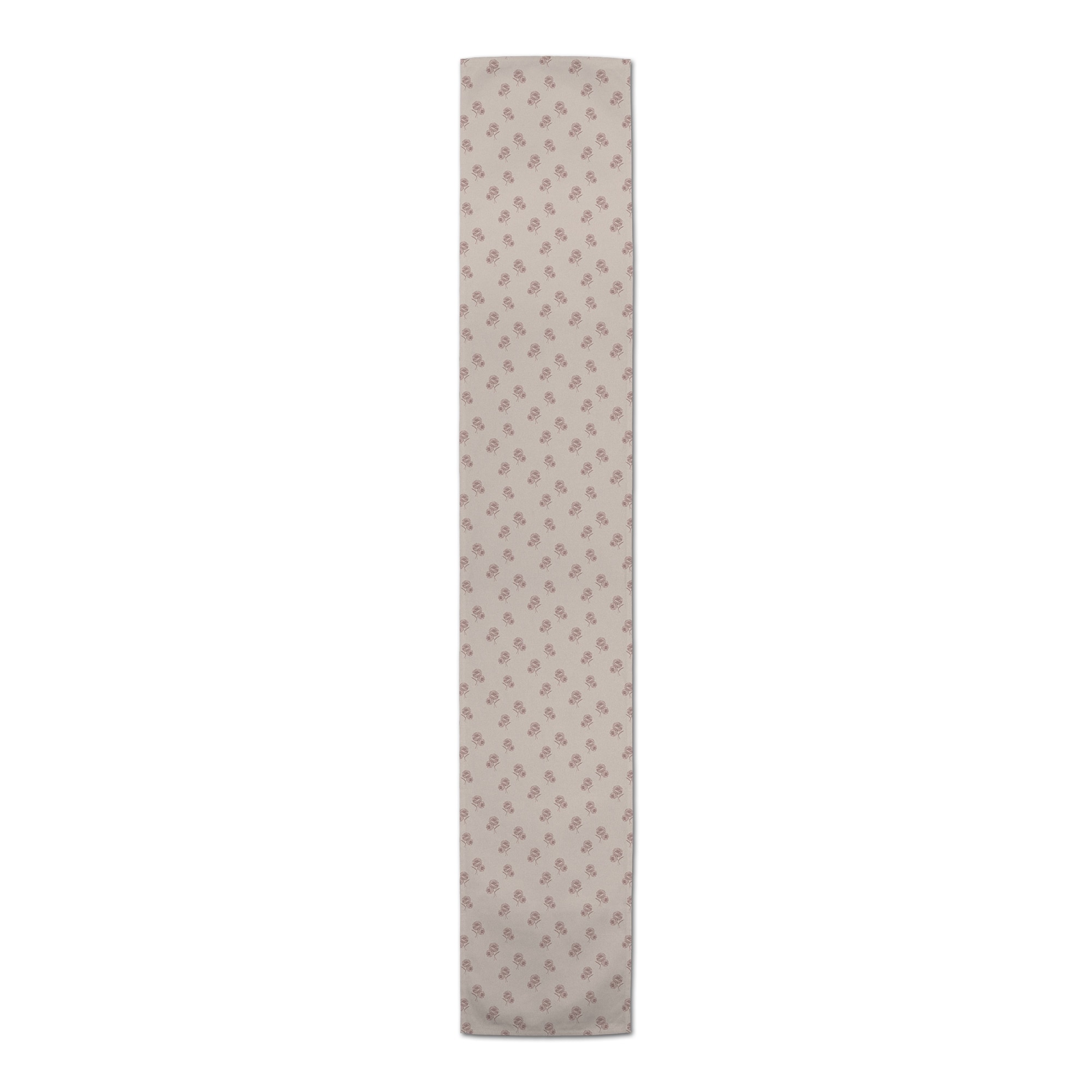 90" Delicate Floral Cotton Twill Runner