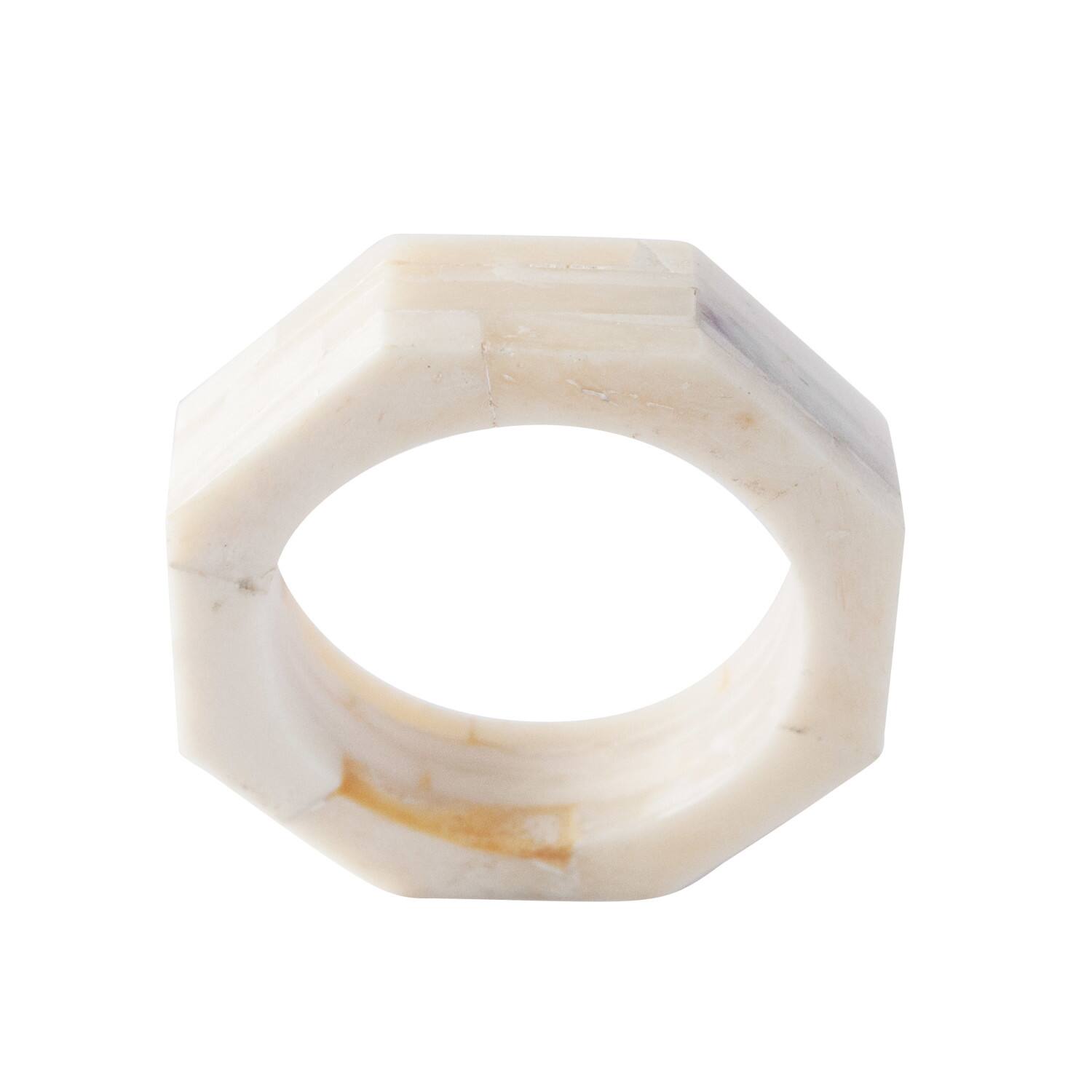 Hello Honey&#xAE; Cream Octagon Napkin Rings, 4ct.