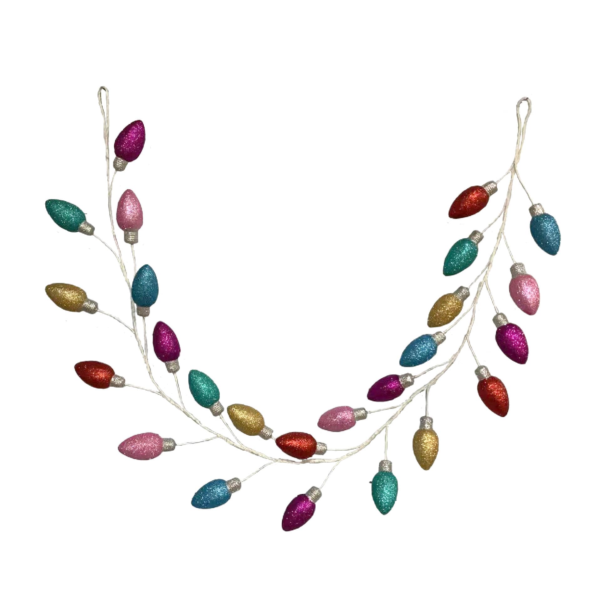 6ft. Glitter Rainbow Light Bulbs Garland by Ashland&#xAE;