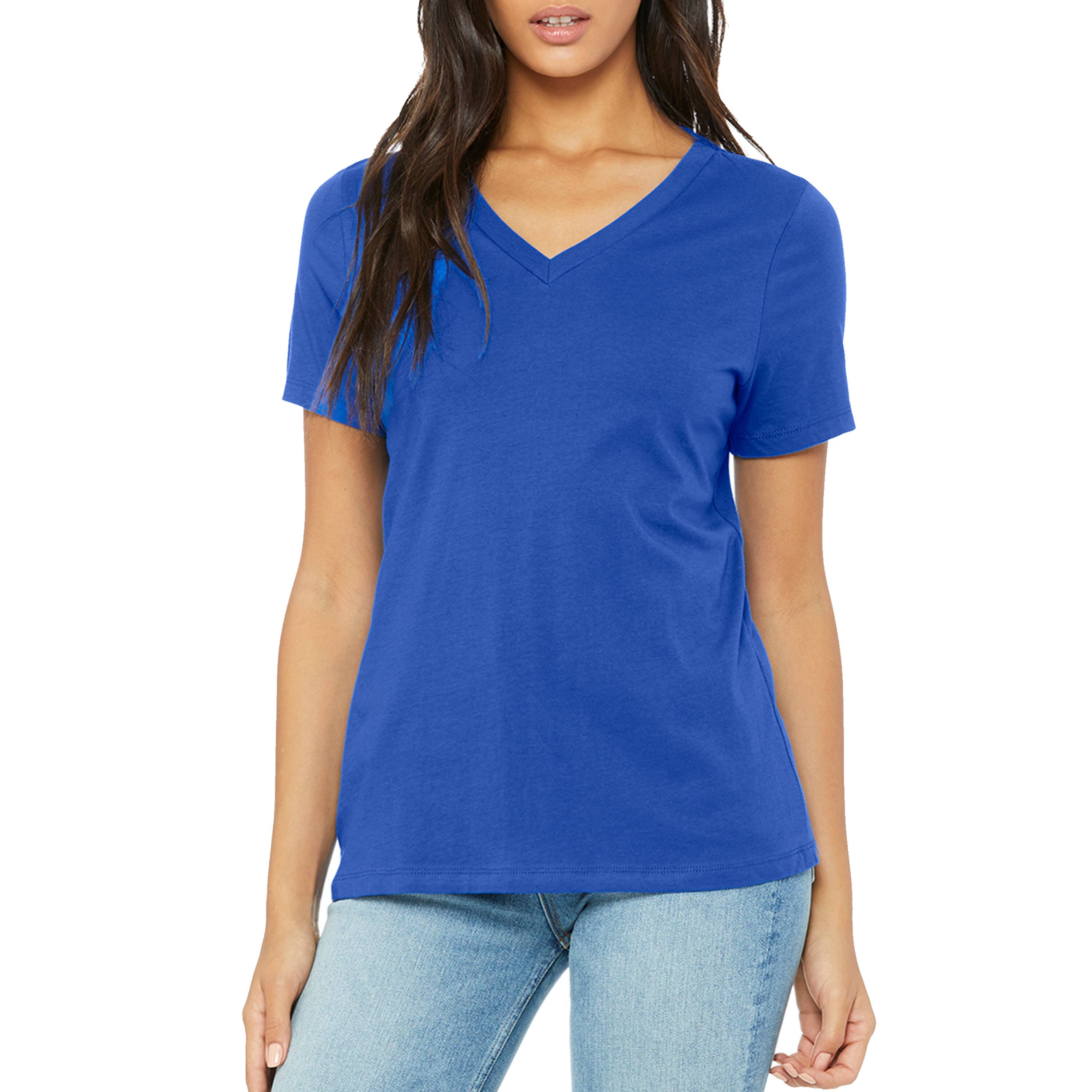 Galaxy by Harvic Women's Loose Fitting Short Sleeve V-Neck T-Shirt