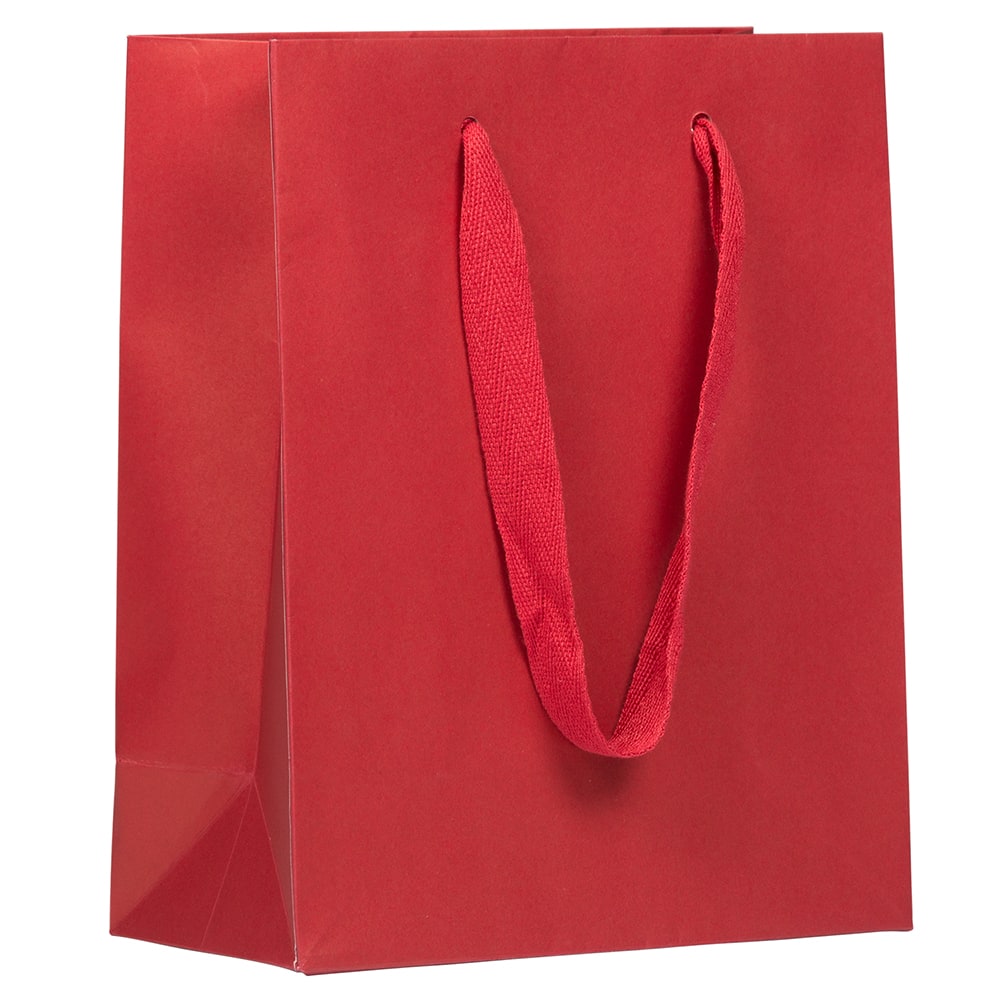 JAM Paper Medium Red Matte Heavy Duty Kraft Gift Bags, 10ct.