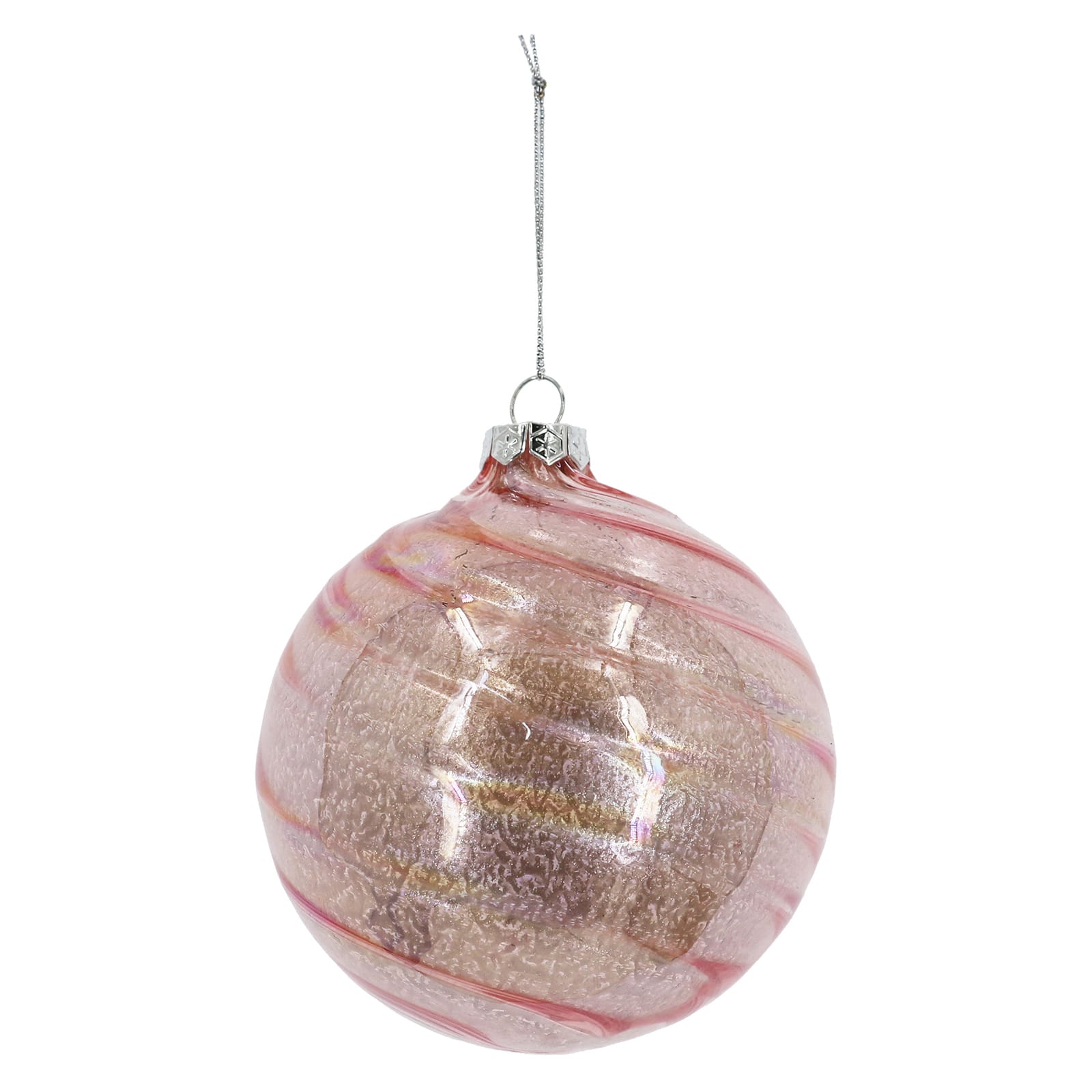 4&#x22; Pink Pearlescent Glass Ball Ornament by Ashland&#xAE;