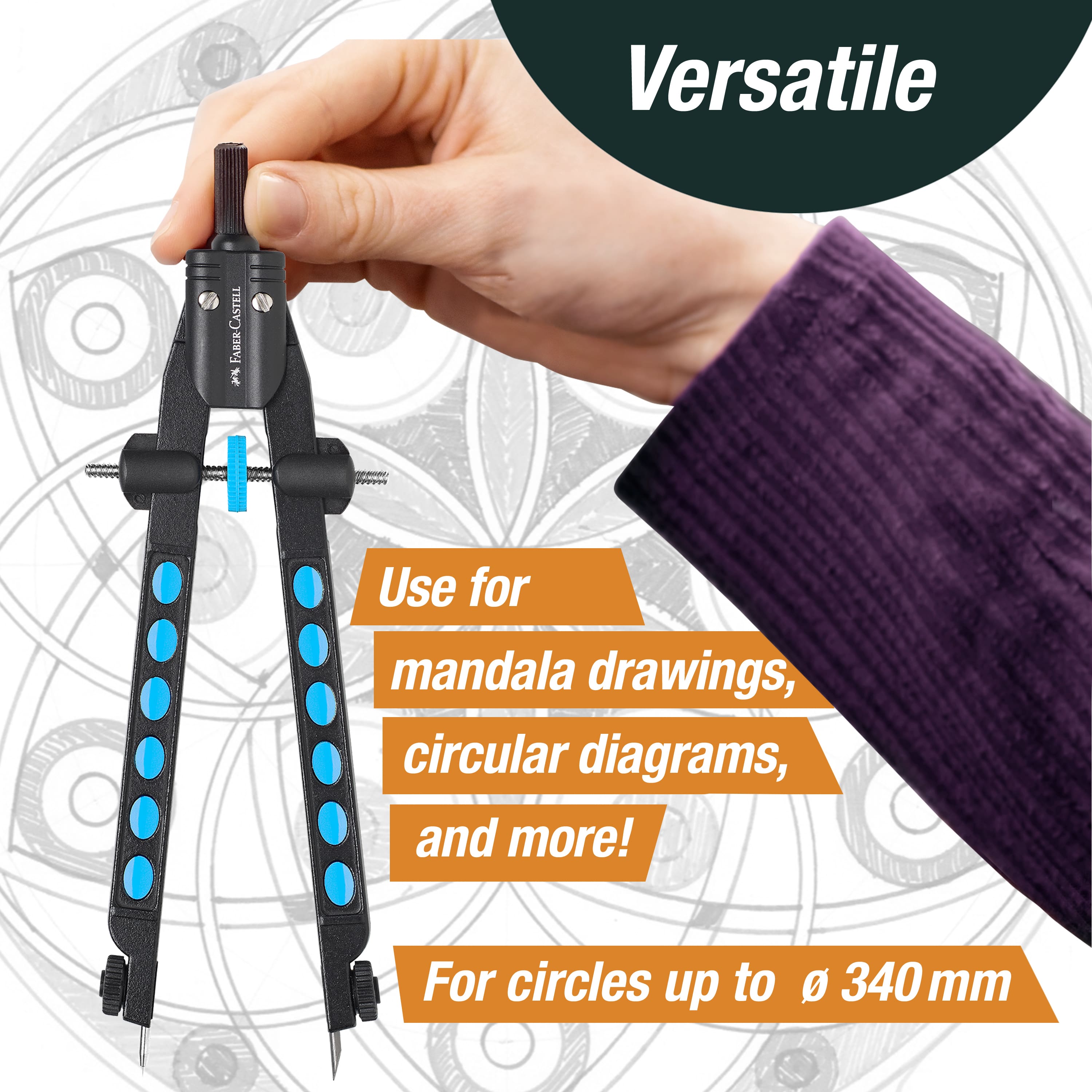 Faber-Castell&#xAE; Pearl Blue Quickset Compass