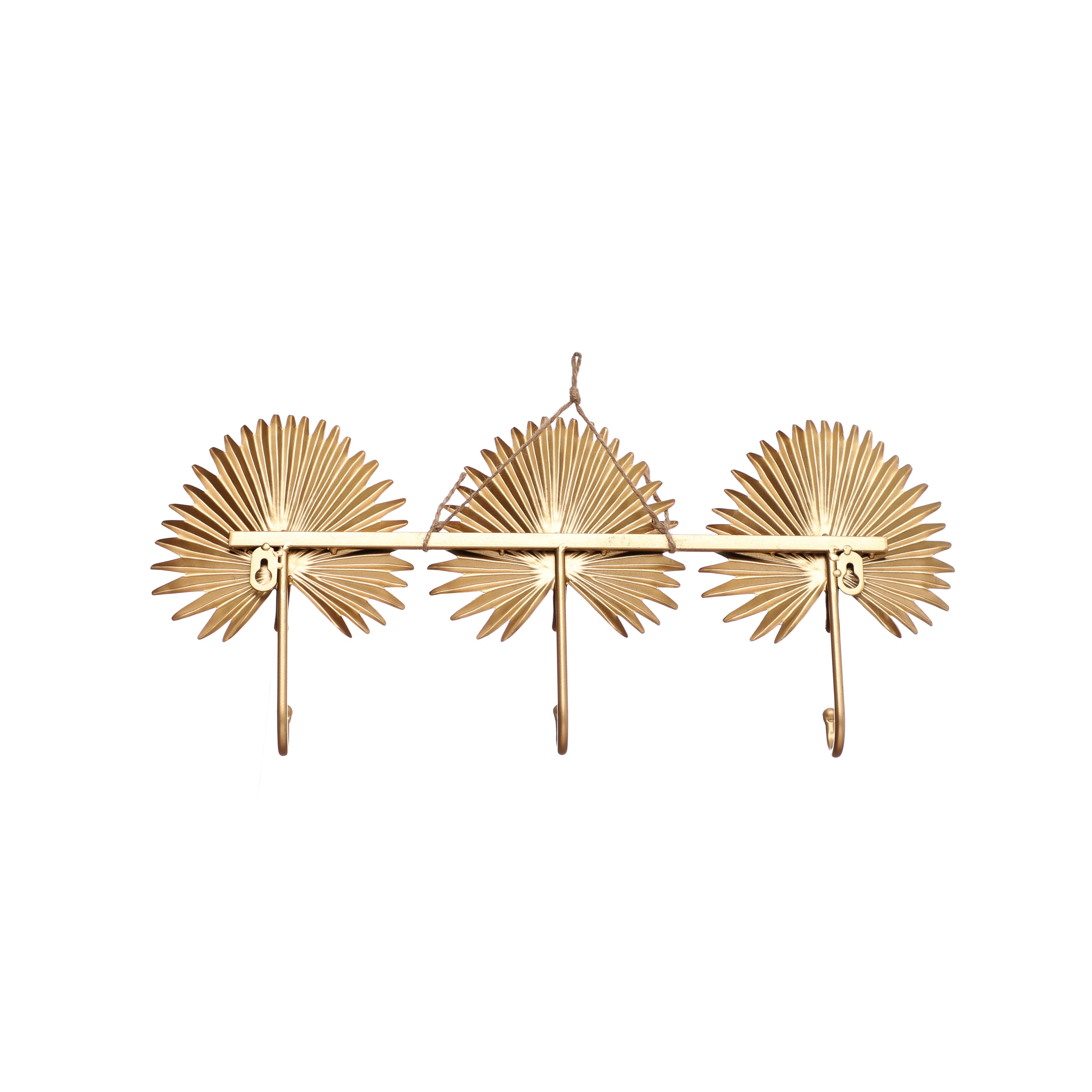 Golden Metal Palm Leaf Wall Hook