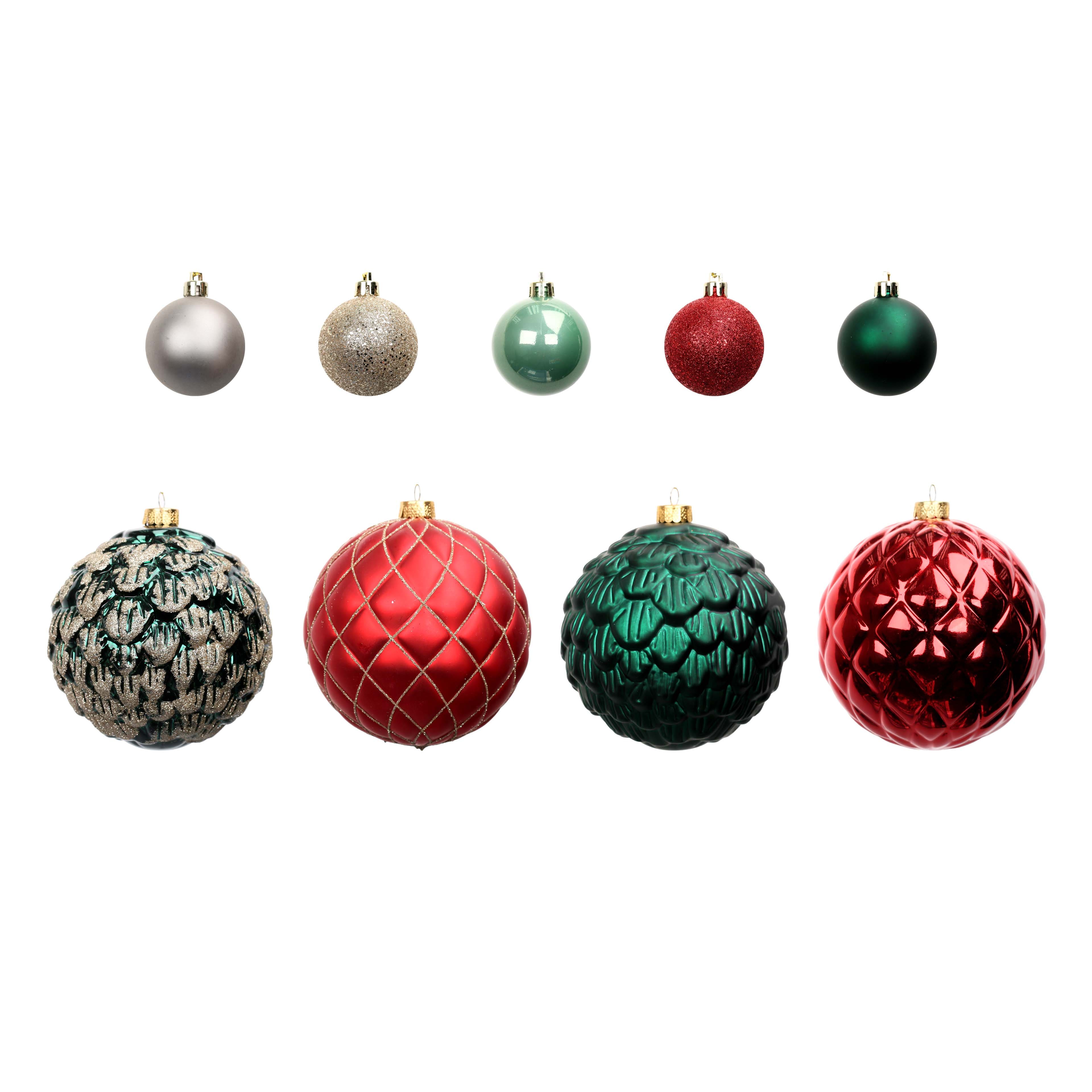 44 Pack Woodland Shatterproof Ball Ornaments by Ashland&#xAE;