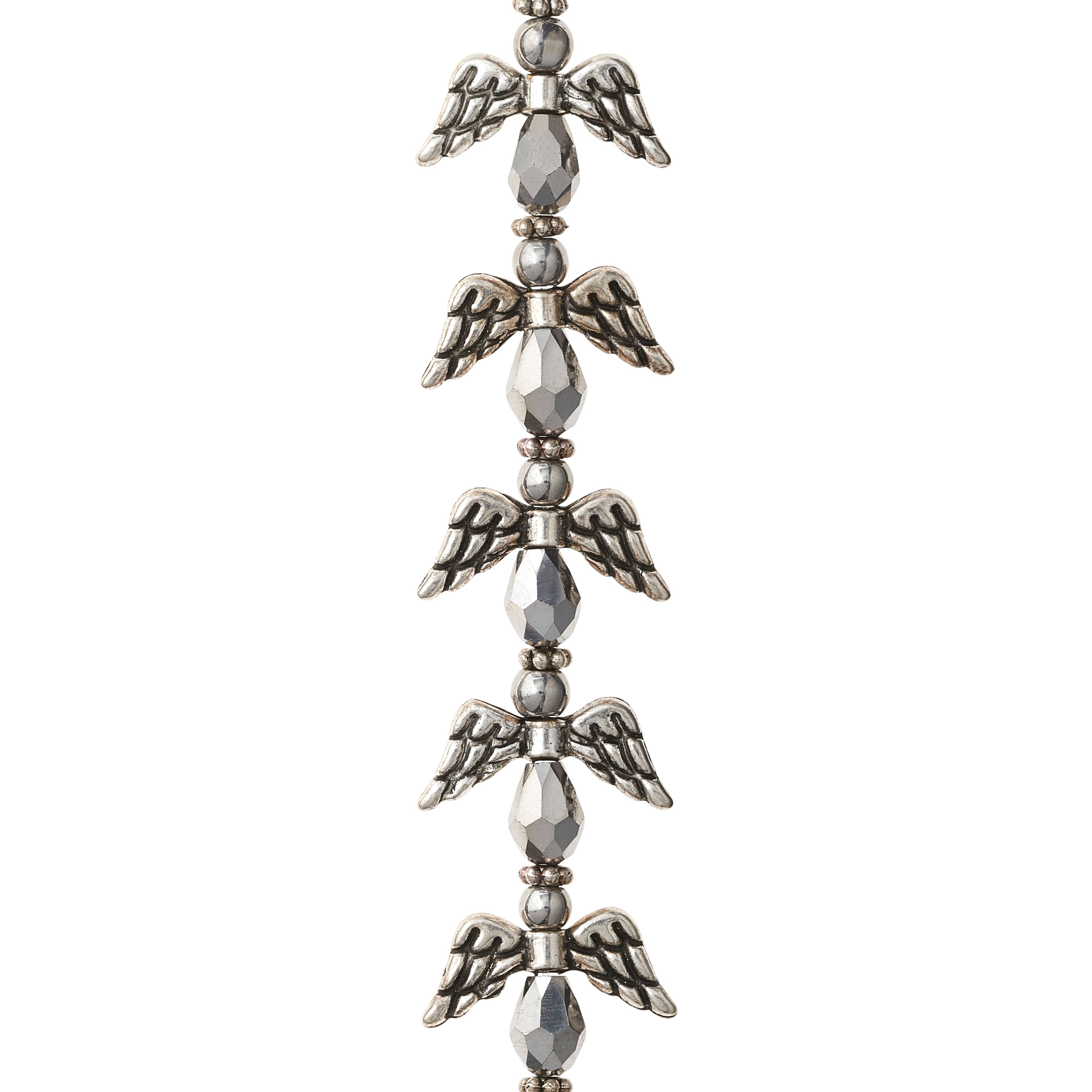 12 Pack: Glass & Metal Angel Beads by Bead Landing™