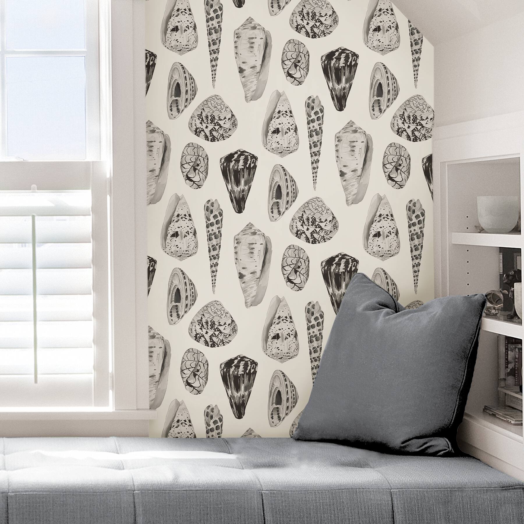 Scalamandre Graphite Coquina Peel &#x26; Stick Wallpaper