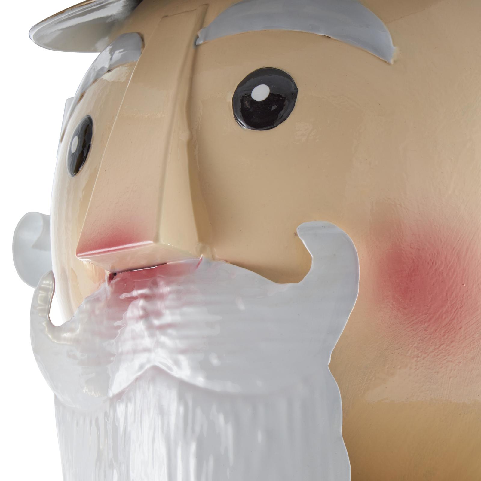 6ft. Gold &#x26; Silver Metal Standing Nutcracker Sculpture