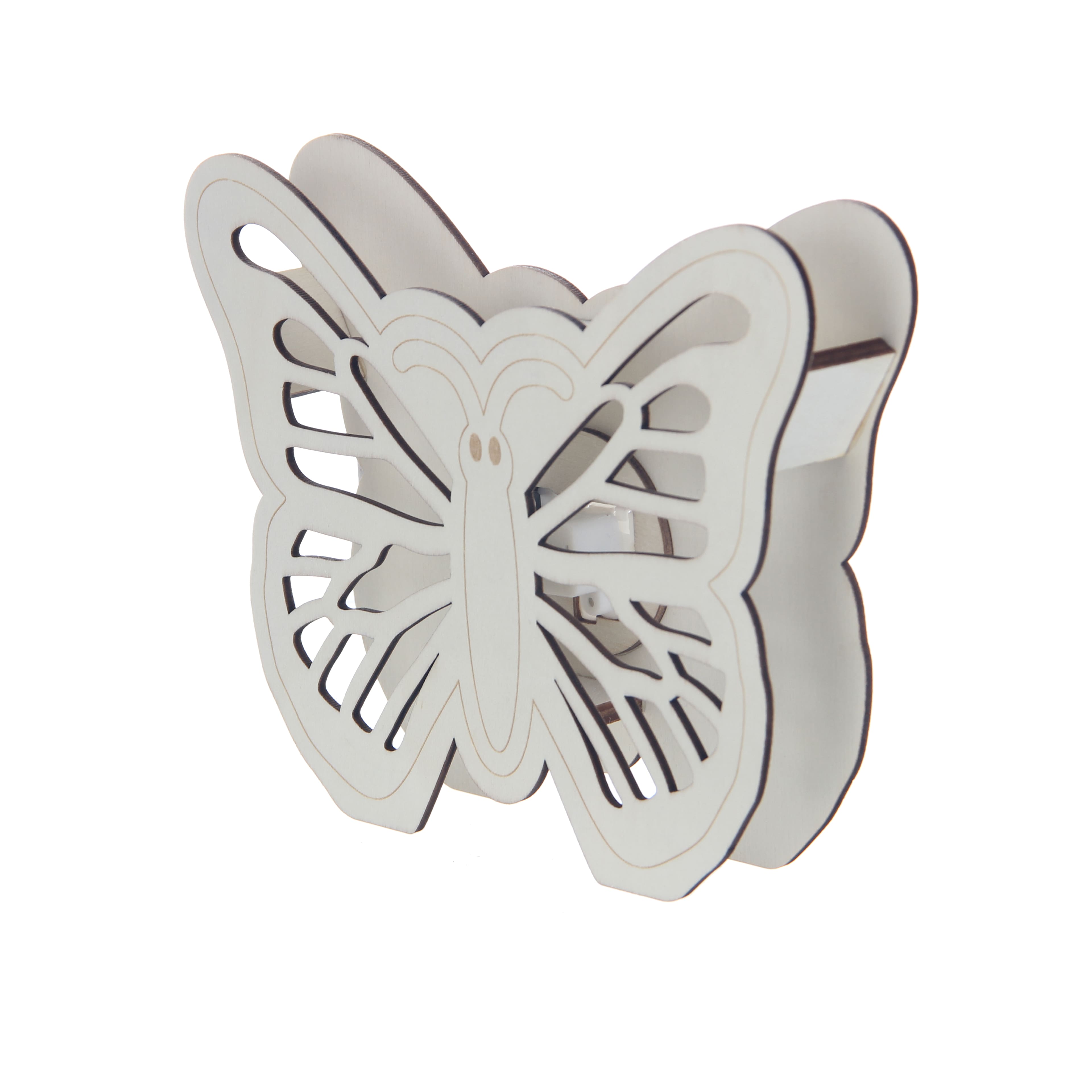 6.5&#x22; Butterfly DIY LED Plywood D&#xE9;cor by Make Market&#xAE;
