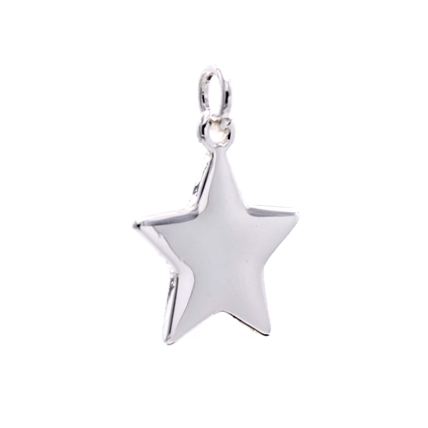 12 Pack: Charmalong™ Silver Plated Star Charm by Bead Landing™