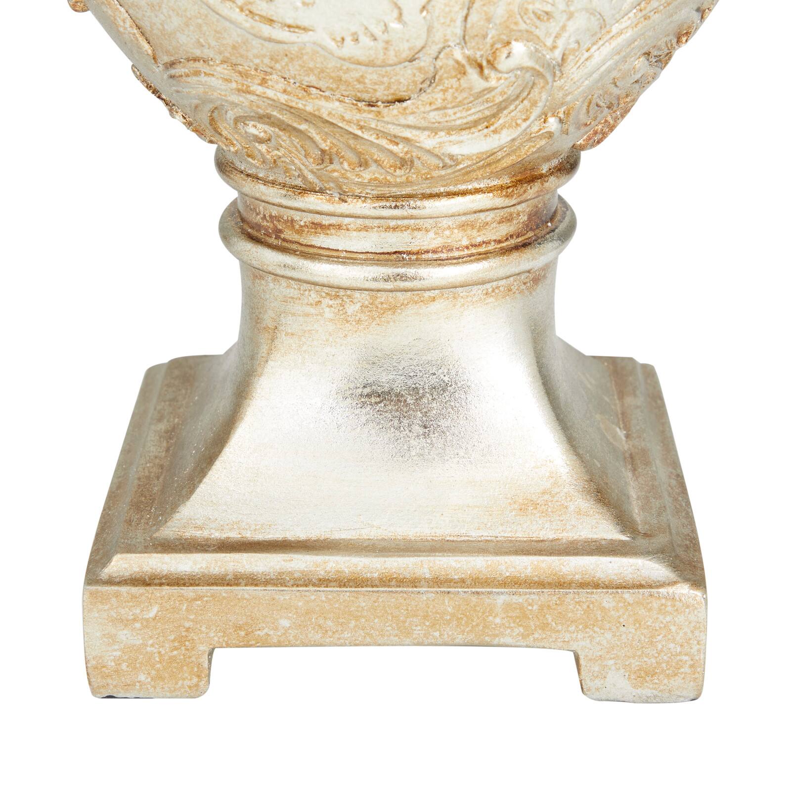 Gold Polystone Traditional Vase, 7" x 7" x 7"
