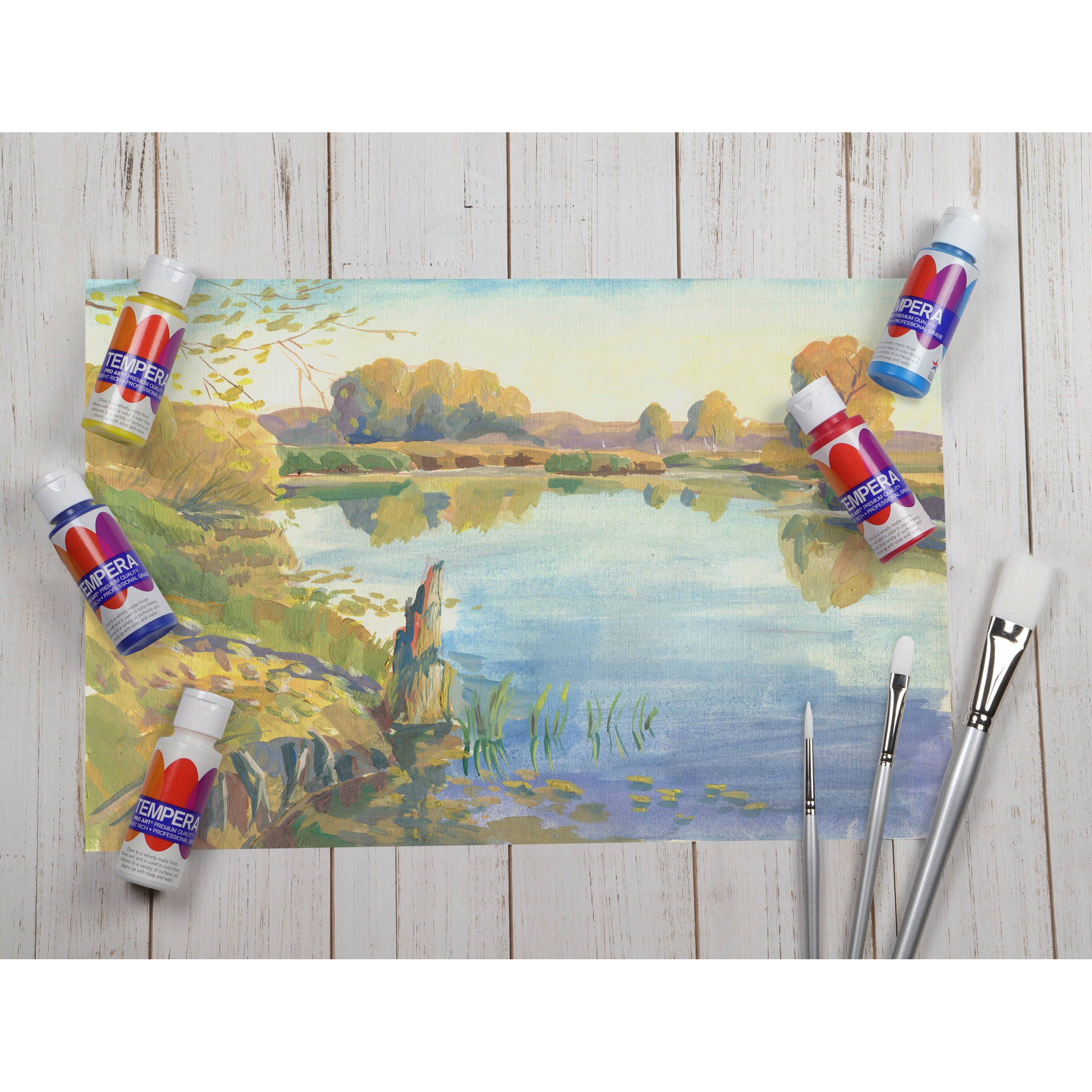 Pro Art&#xAE; Fluorescent 6 Color Liquid Tempera Paint Set