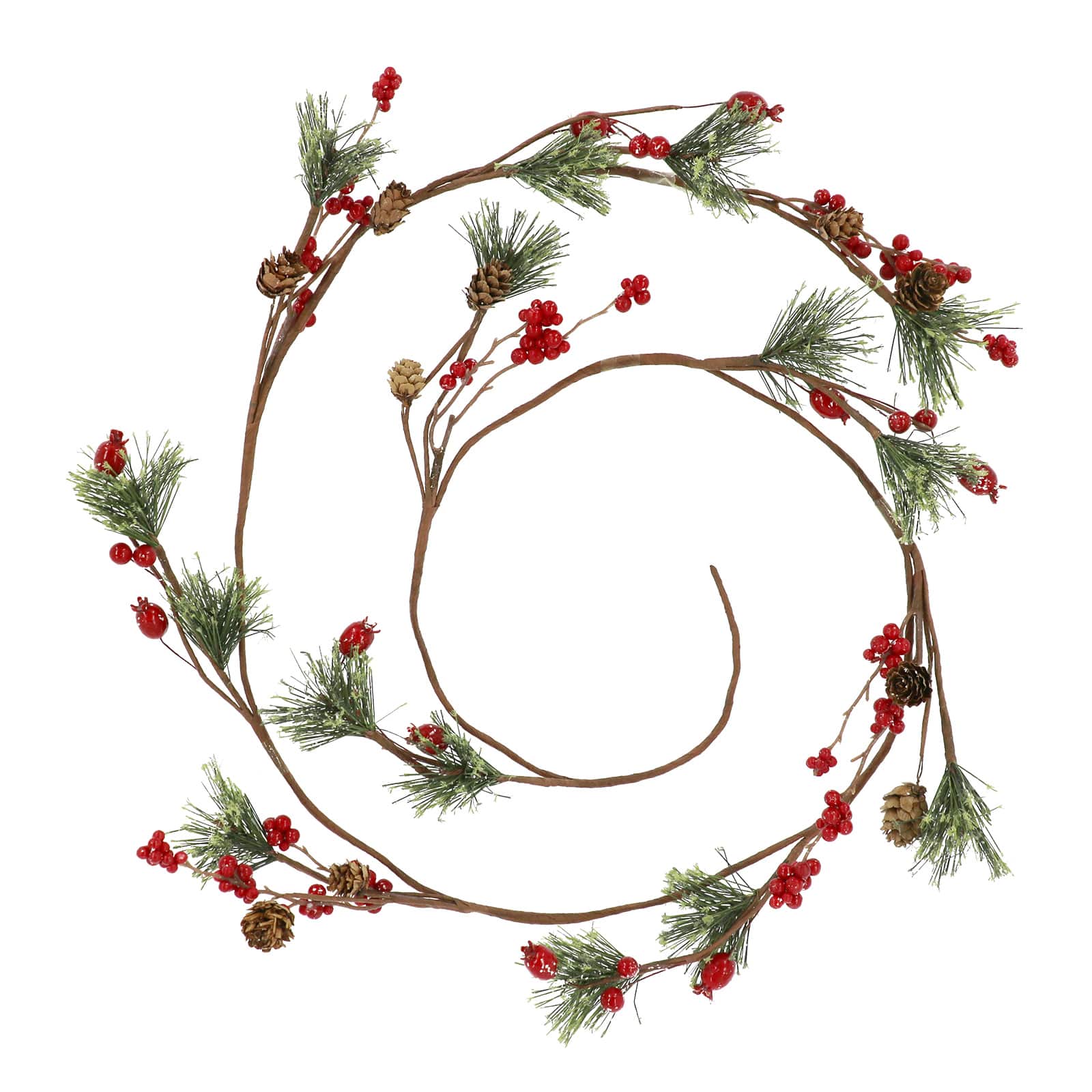 5ft. Snowy Red Berry & Pinecone Coiled Garland by Ashland®