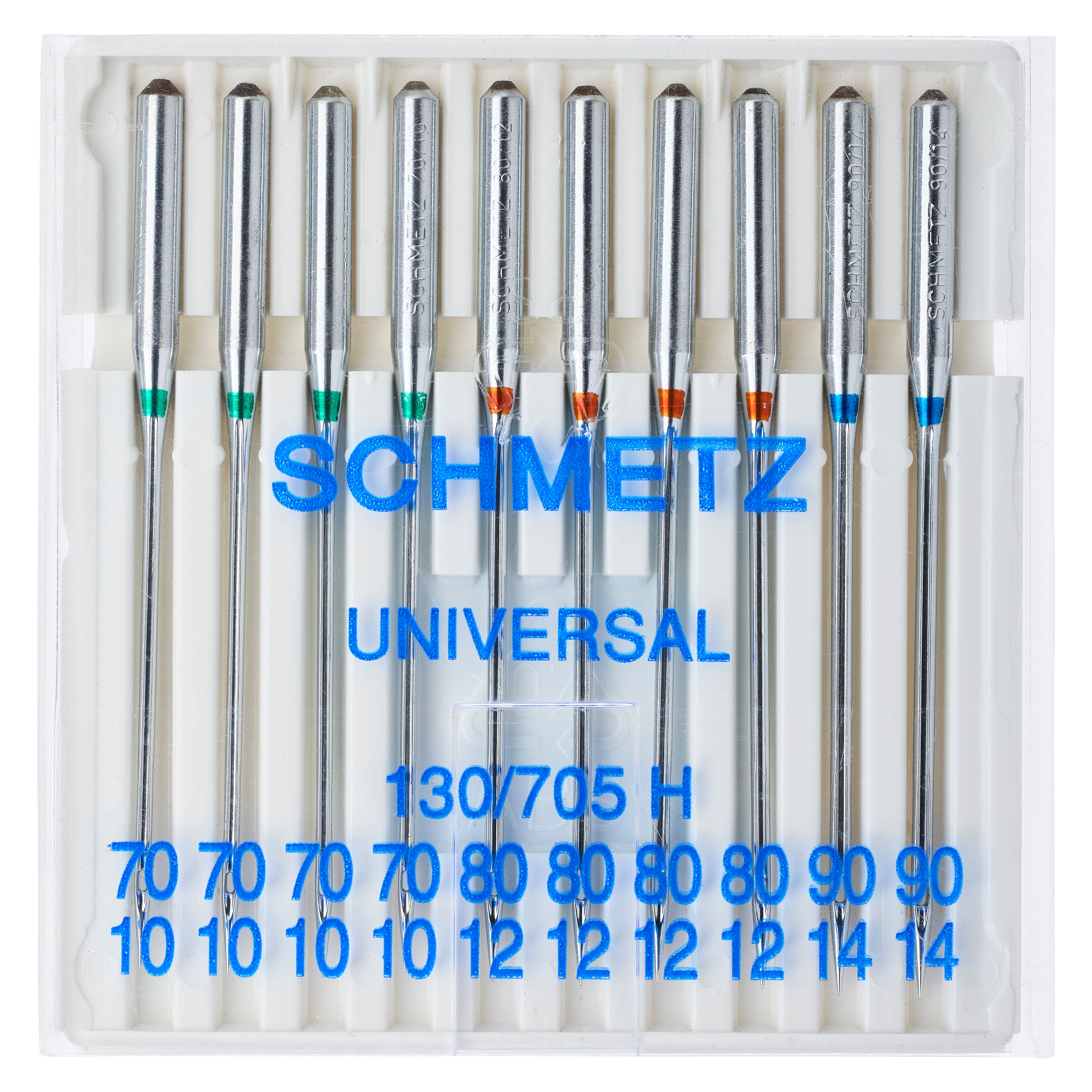 SCHMETZ Universal Sewing Machine Needles Assorted Sizes 10pk 
