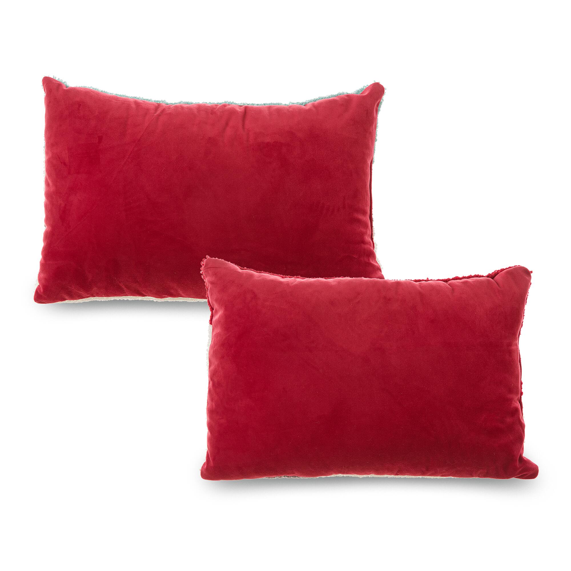 Glitzhome&#xAE; Hooked Christmas Cat &#x26; Dog Pillows, 2ct.