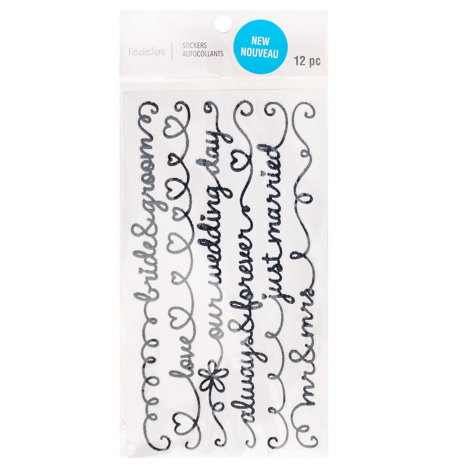 12 Pack: Script Wedding Border Stickers by Recollections&#x2122;