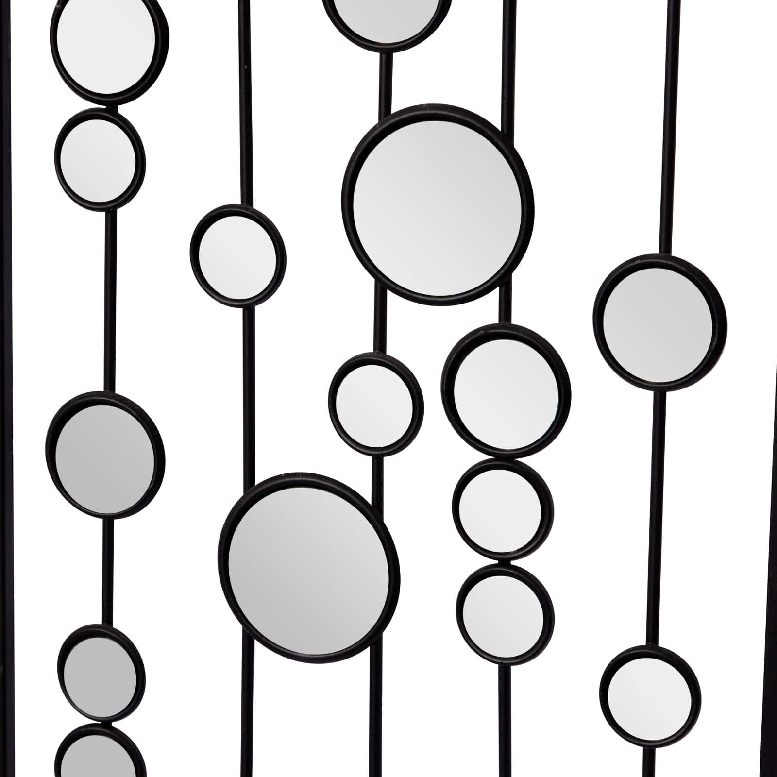 36" Black Metal Glam Abstract Panel Wall Décor Set, 3ct.