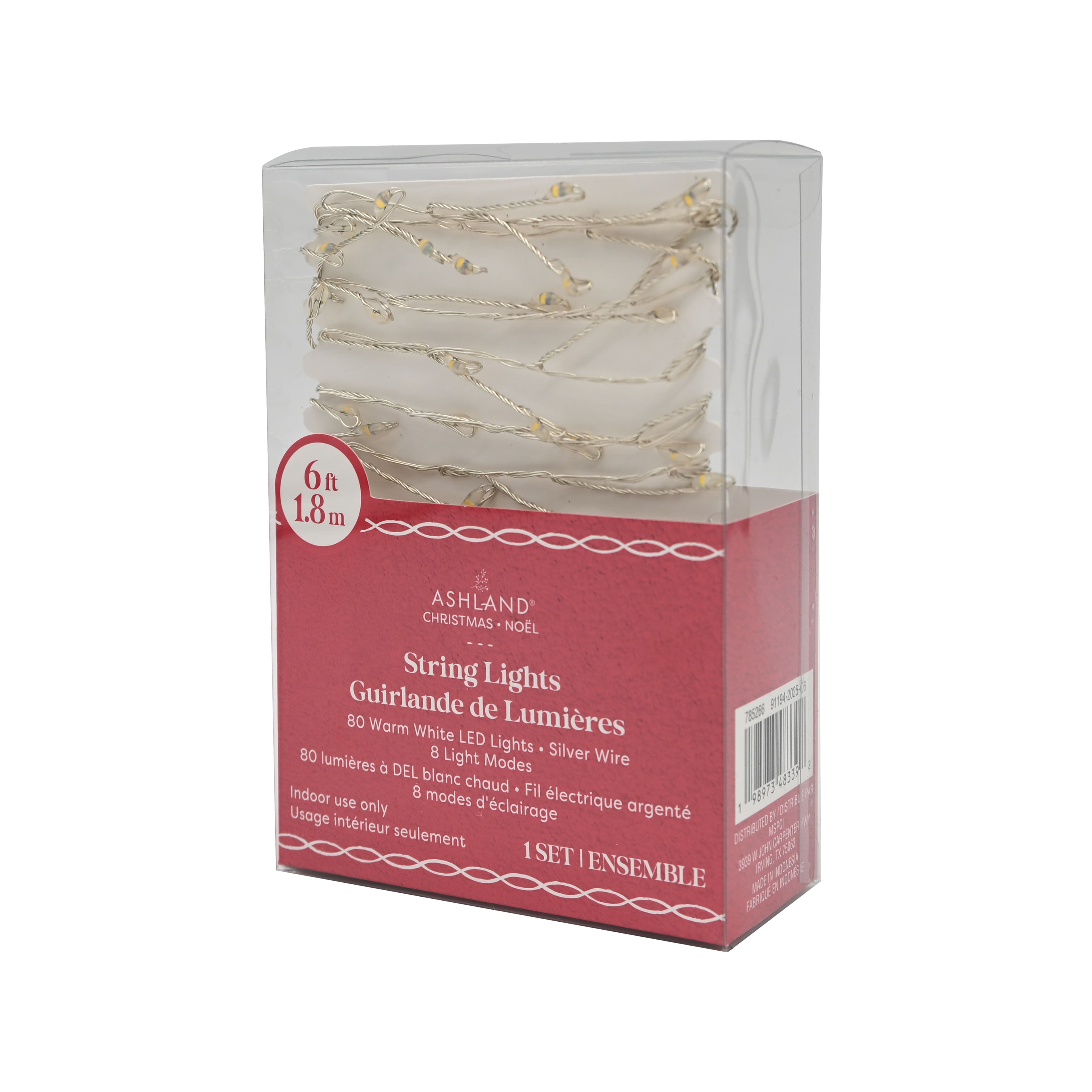 80ct. Warm White LED Firecracker String Lights on Silver Wire by Ashland&#xAE;