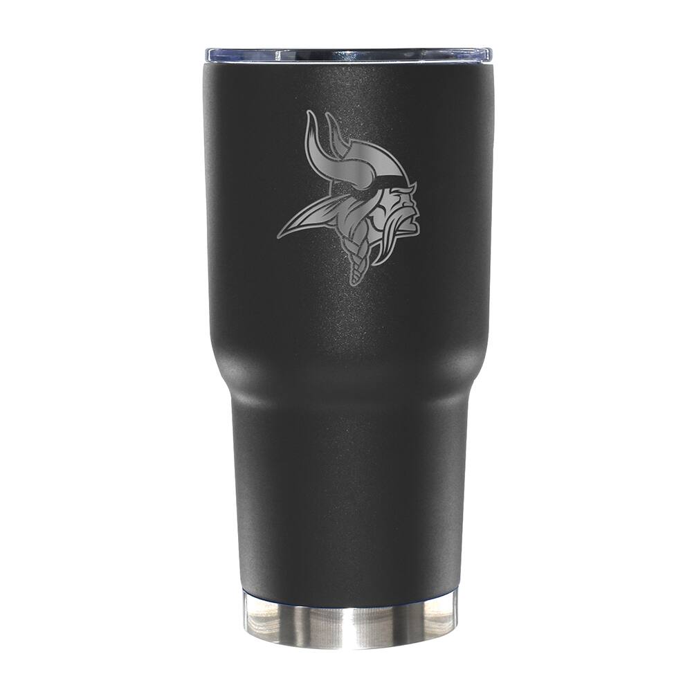 The Memory Company NFL 30oz. Black Tumbler with Etched Logo