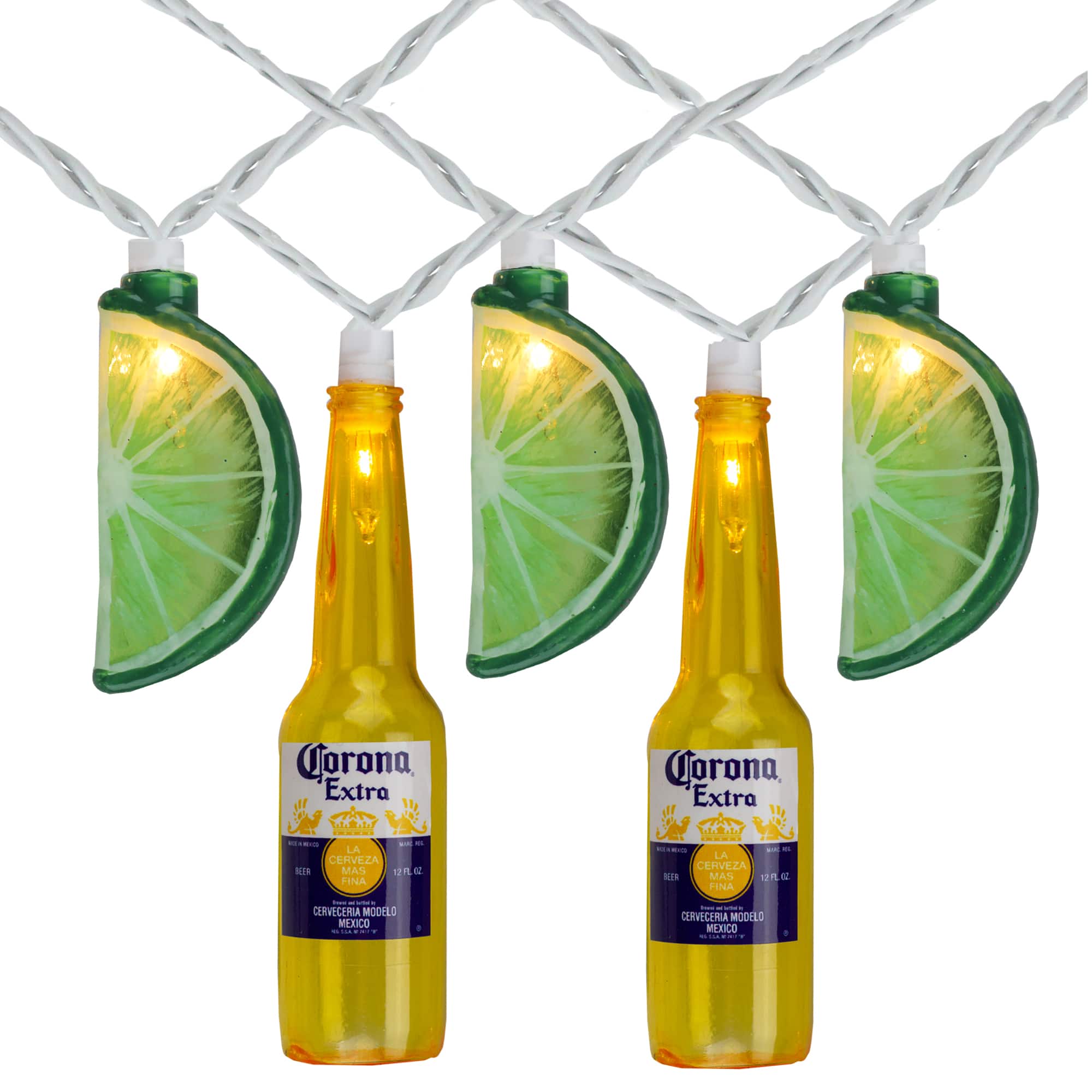 10ct. Corona® Extra Beer Bottle & Lime String Lights
