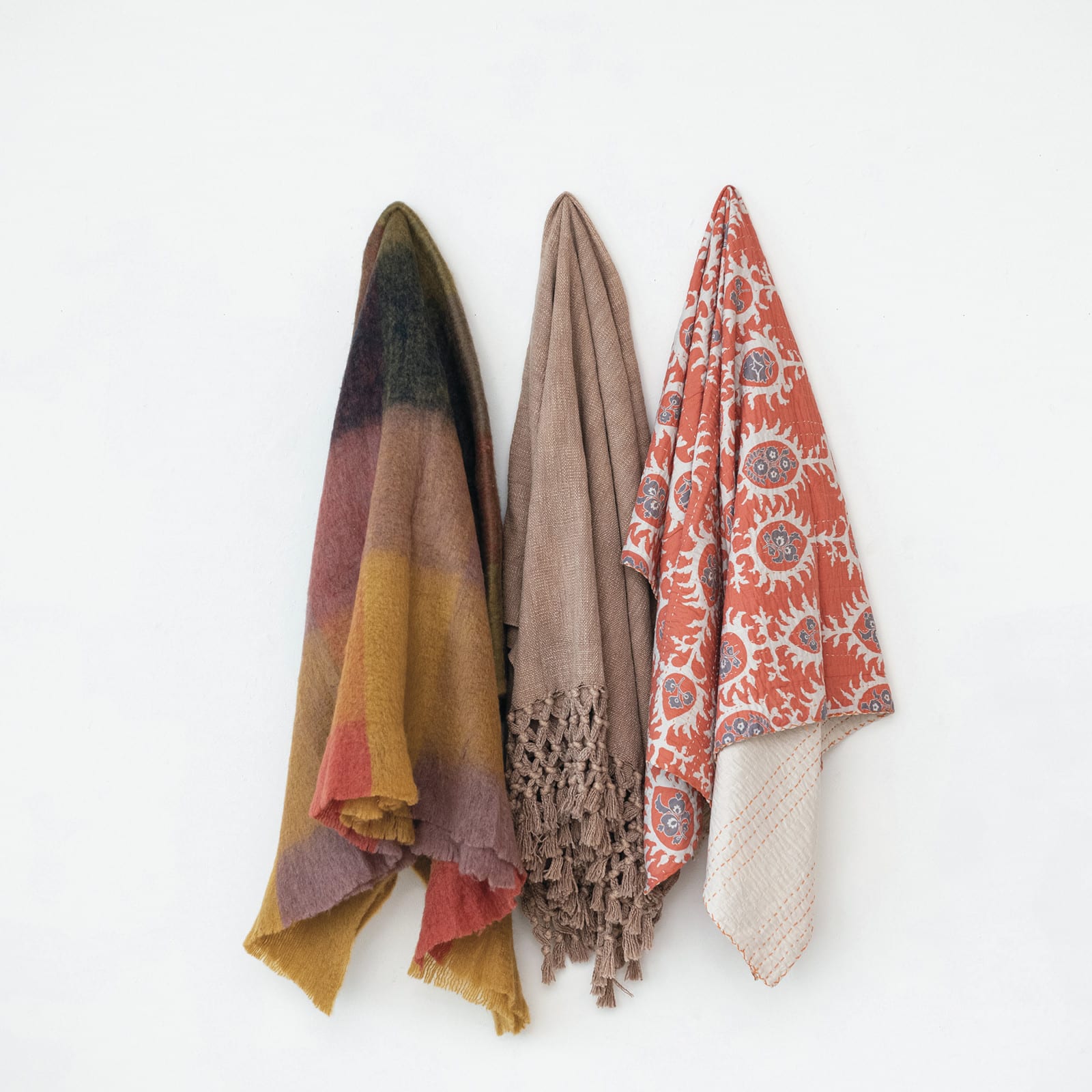 Hello Honey&#xAE; 60&#x22; Orange Patterned Cotton Voile Throw