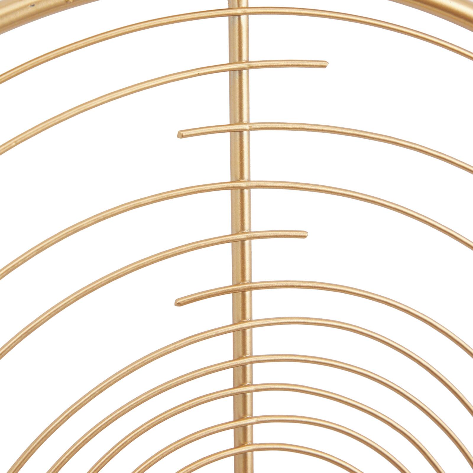 Gold Iron Contemporary Wall Clock, 20" x 20" x 2"