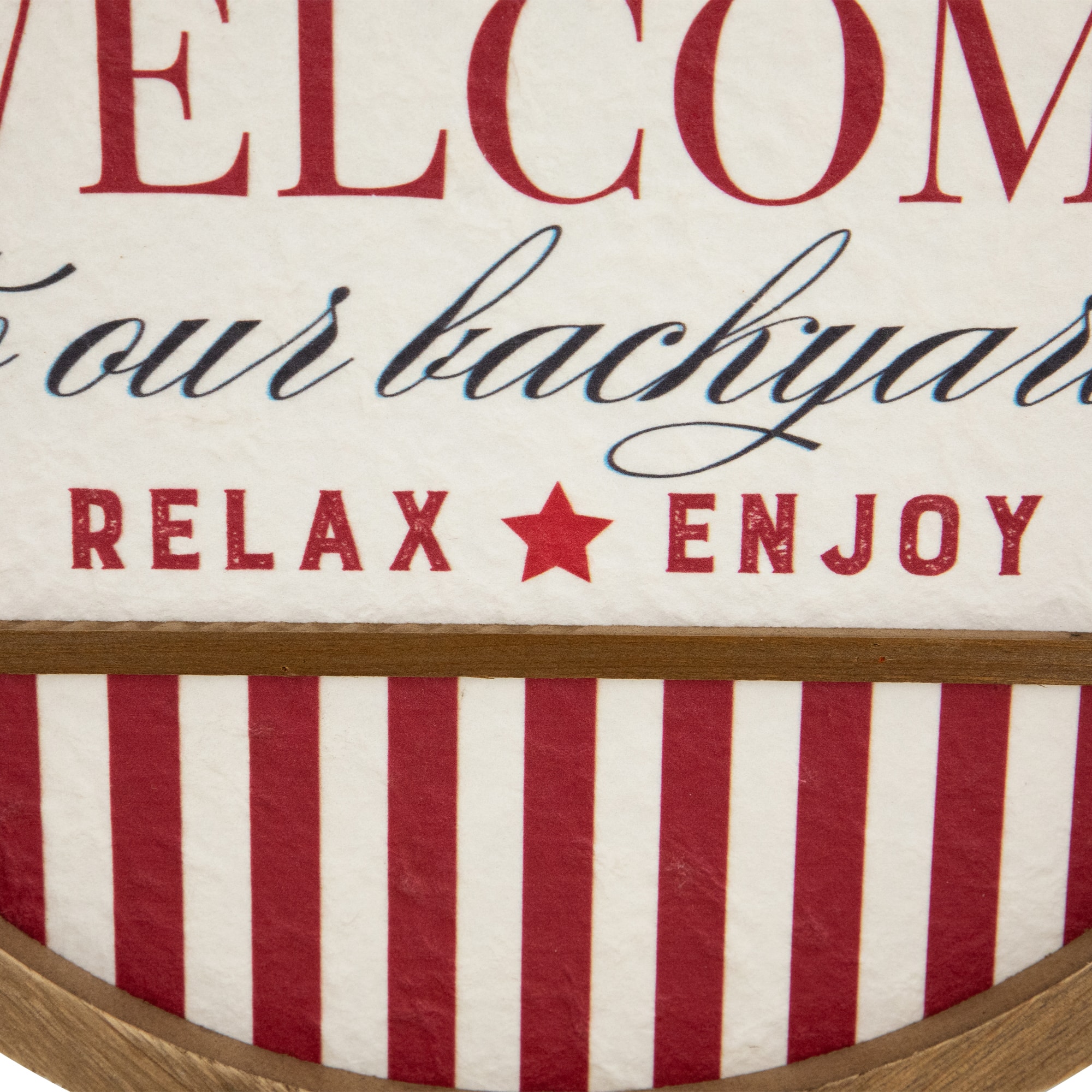 11.75" Welcome to Our Backyard Americana Framed Wall Sign