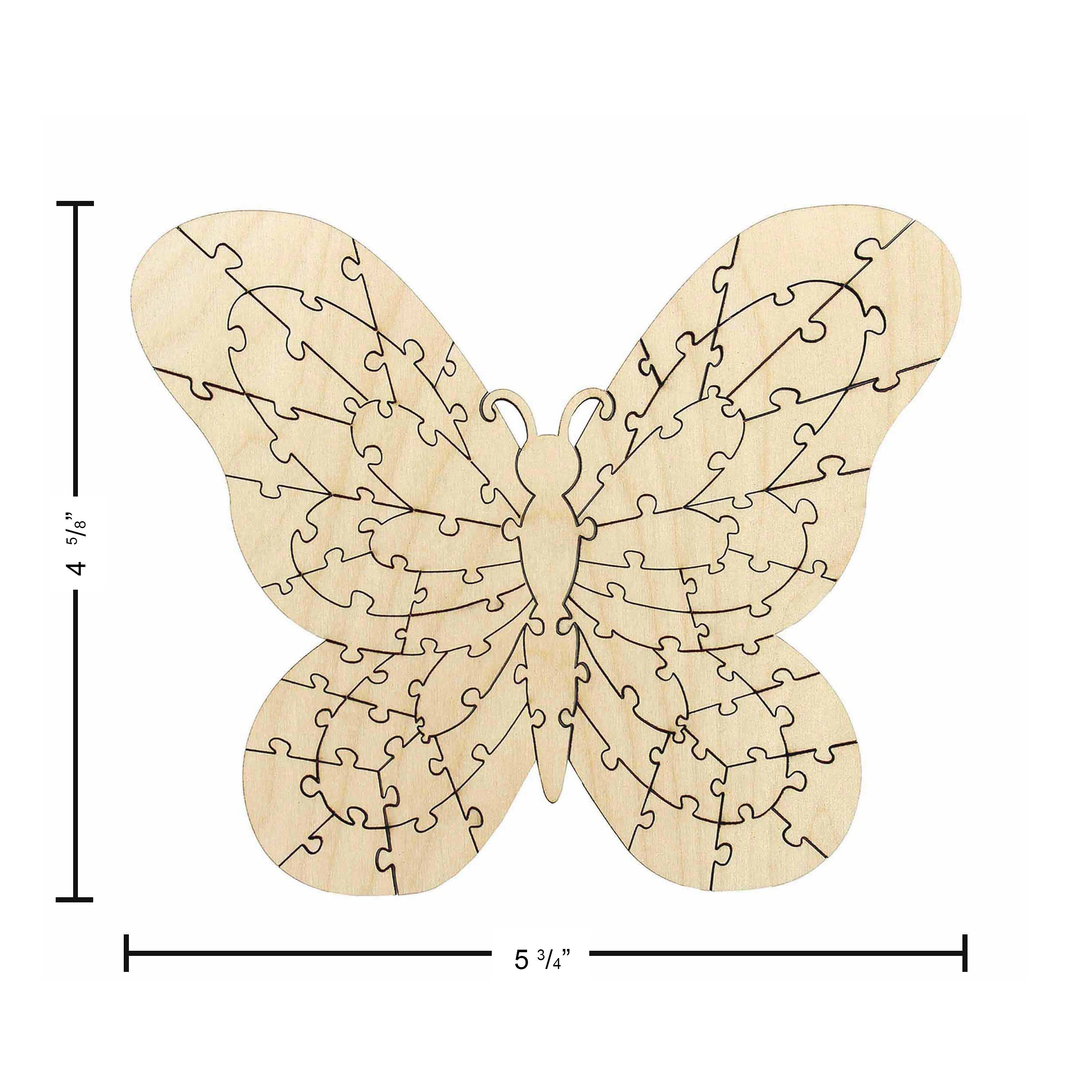 Leisure Arts&#xAE; Small Butterfly D.I.Y. Wood Puzzle